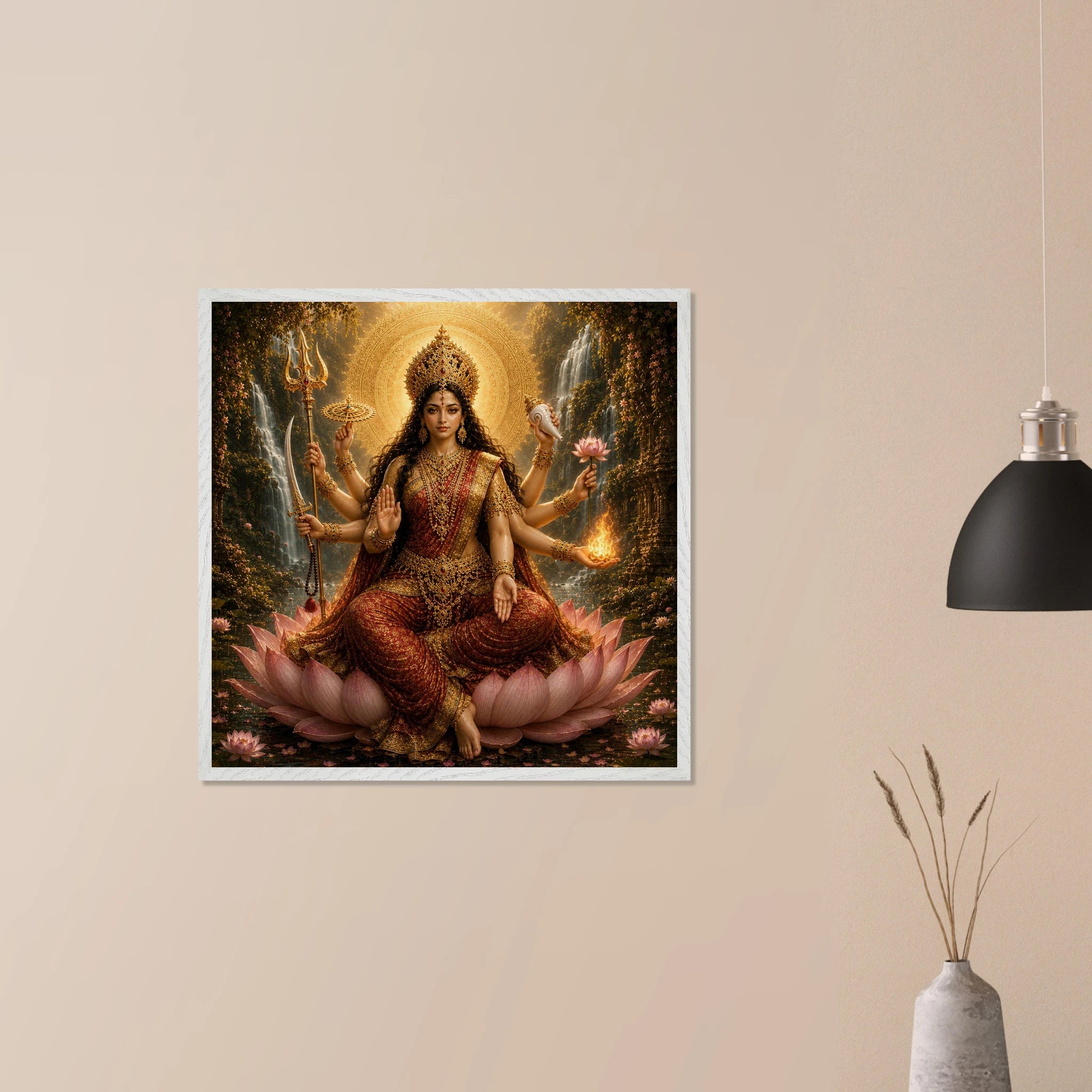 Shakti – Mythologie Fine Art Print mit Rahmen | babasan
