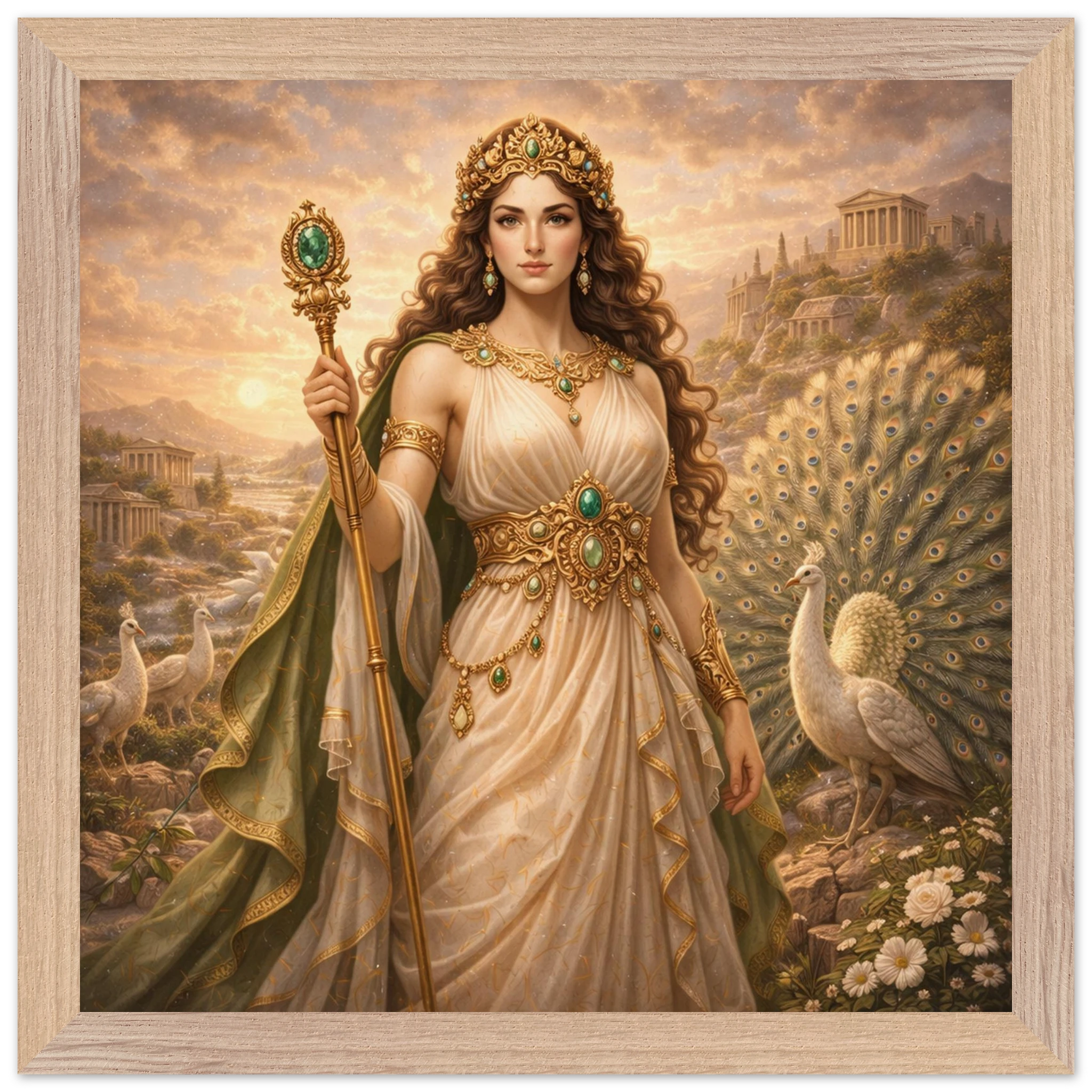 Hera – Mythologie Fine Art Print mit Rahmen | babasan