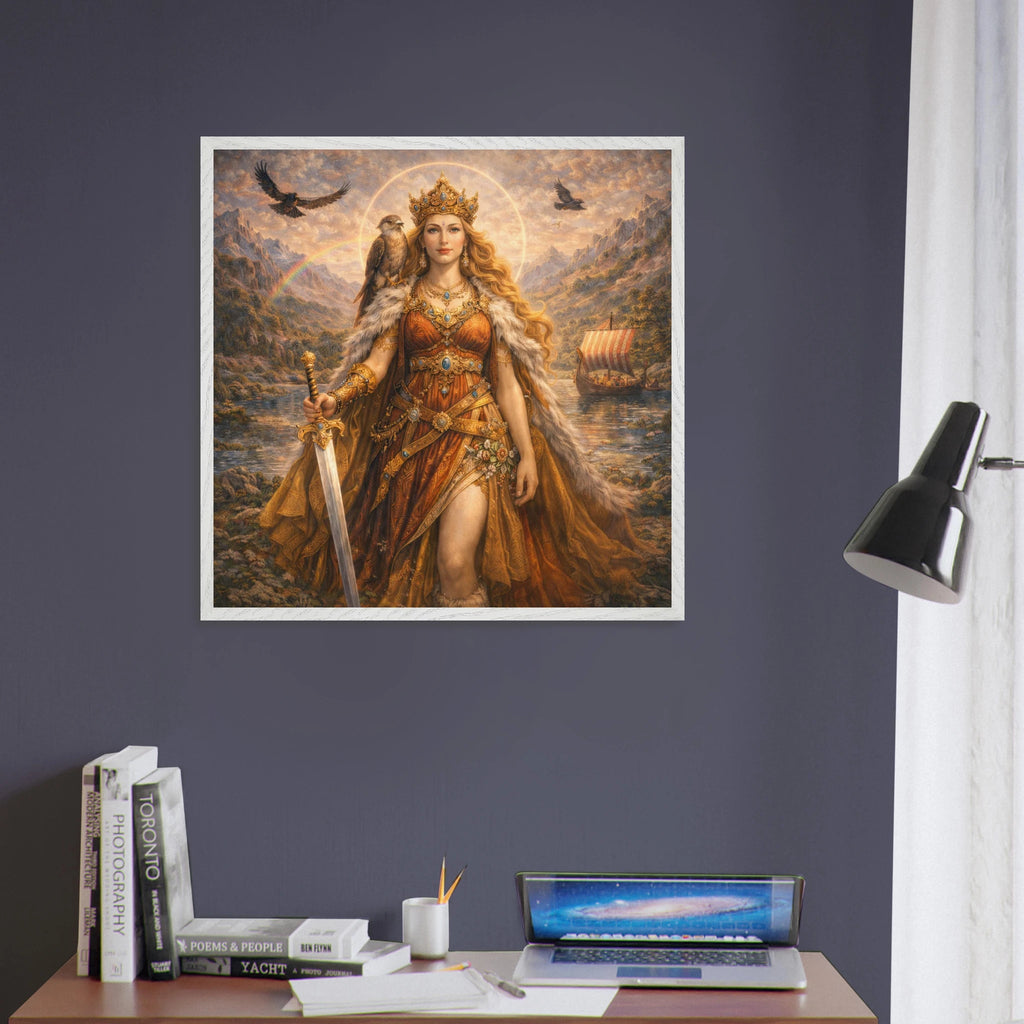 Freya – Mythologie Fine Art Print mit Rahmen | babasan