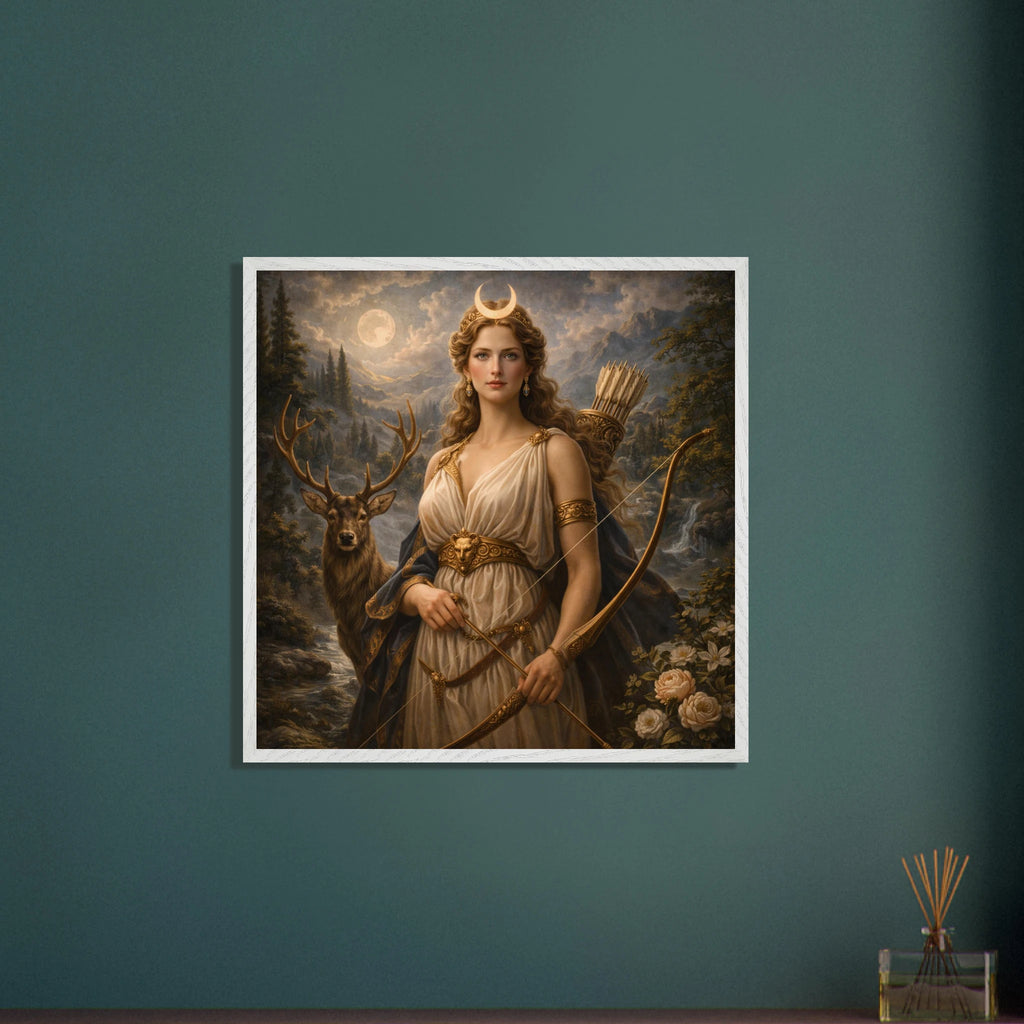 Diana – Mythologie Fine Art Print mit Rahmen | babasan