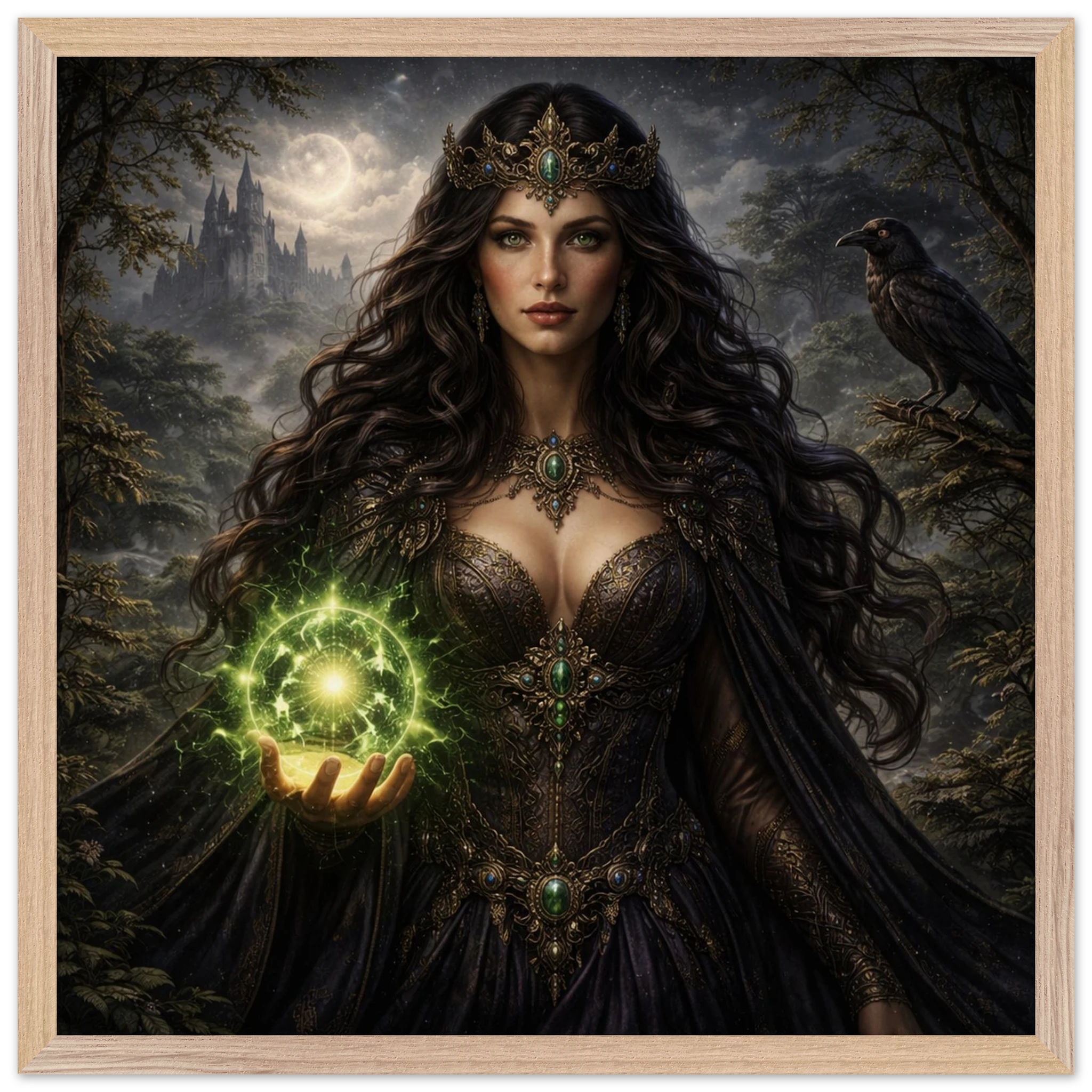 Morgana – Mythologie Fine Art Print mit Rahmen | babasan