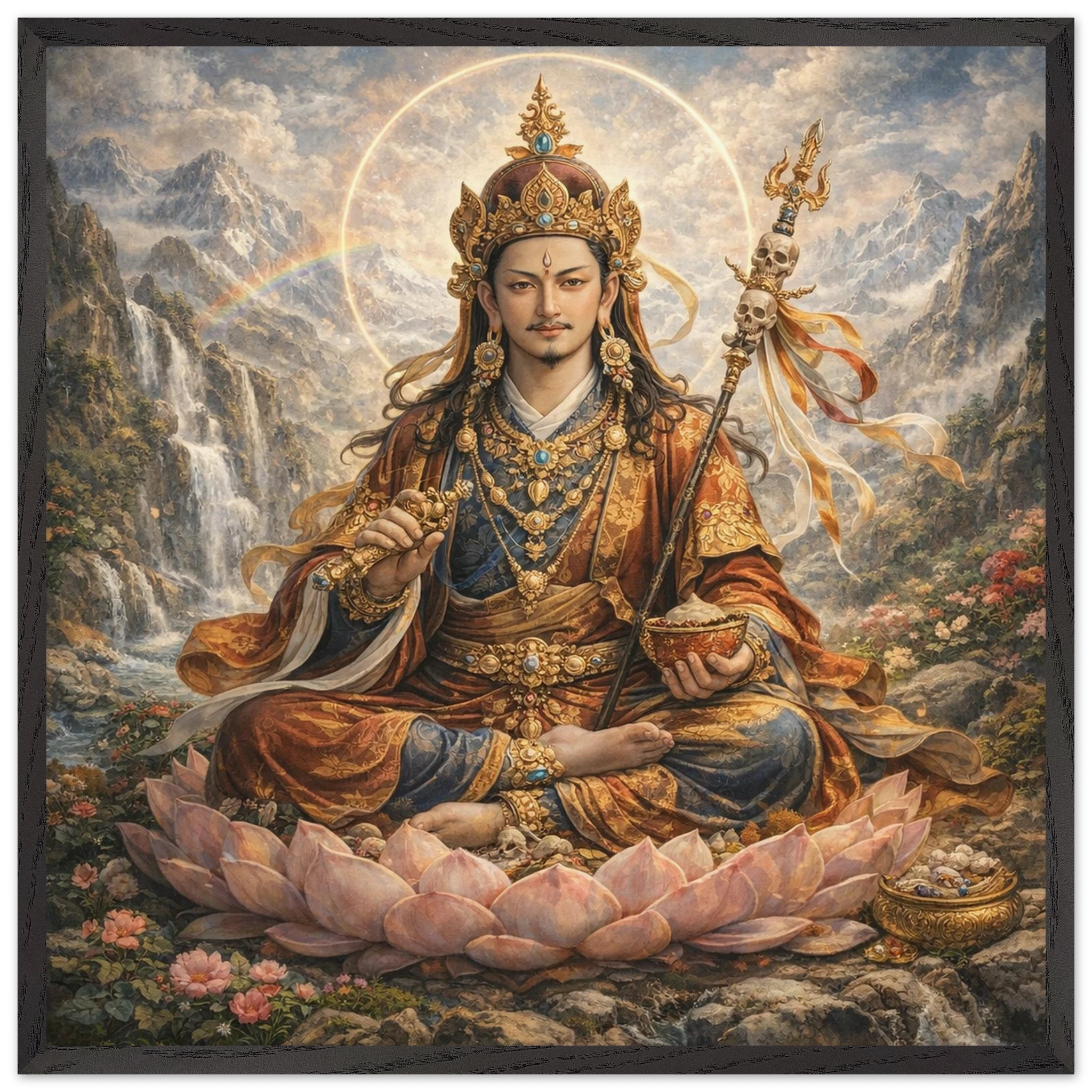 Padmasambhava – Mythologie Fine Art Print mit Rahmen | babasan