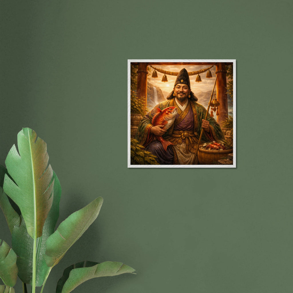 Ebisu – Mythologie Fine Art Print mit Rahmen | babasan