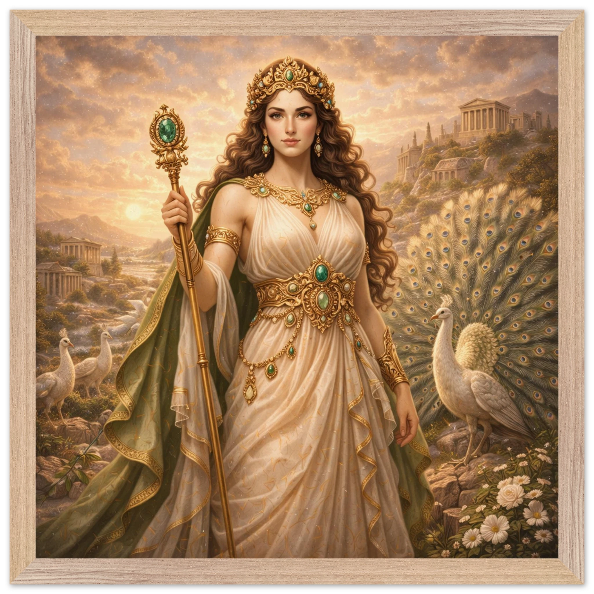 Hera – Mythologie Fine Art Print mit Rahmen | babasan