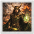 Loki – Mythologie Fine Art Print mit Rahmen | babasan