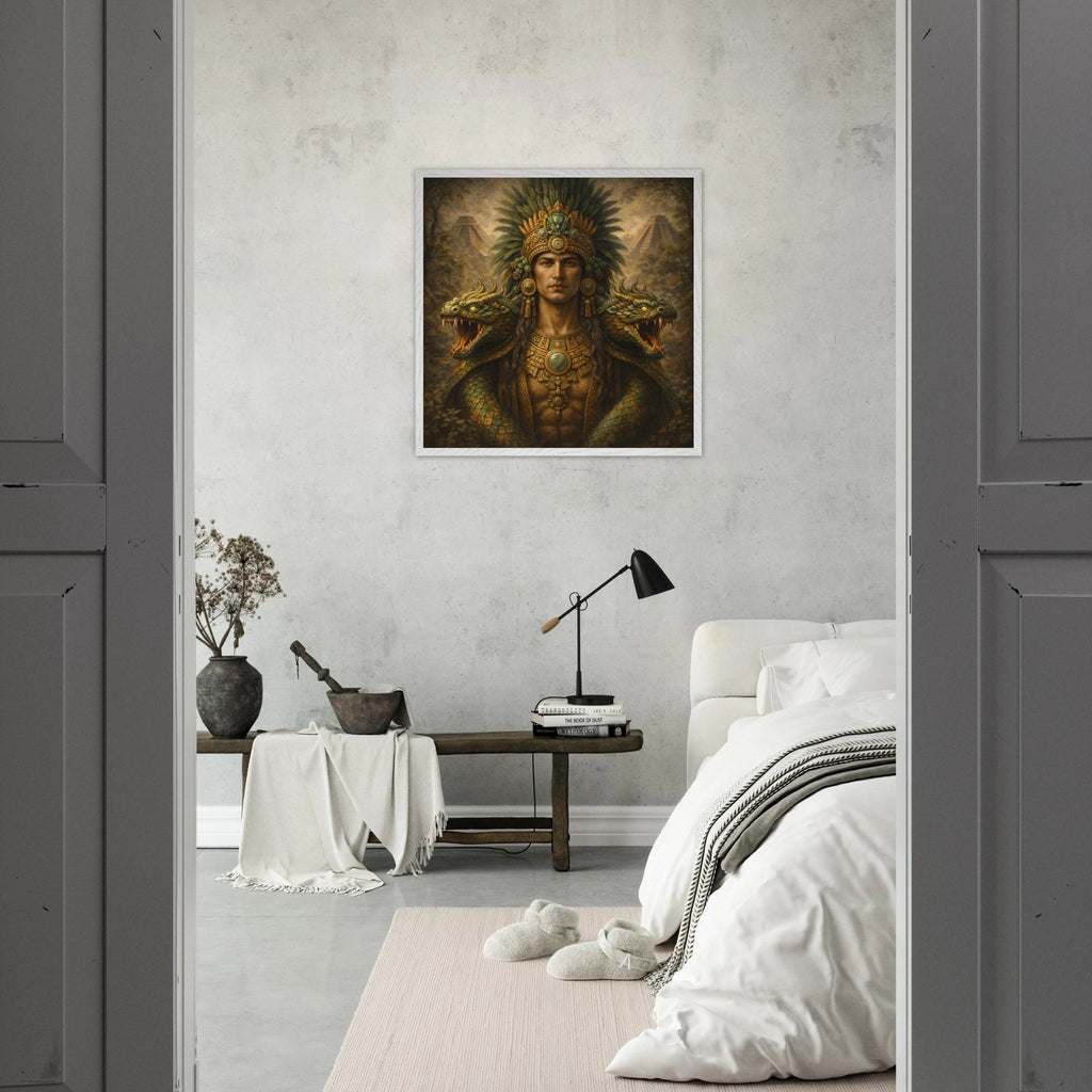 Kukulkan – Mythologie Fine Art Print mit Rahmen | babasan