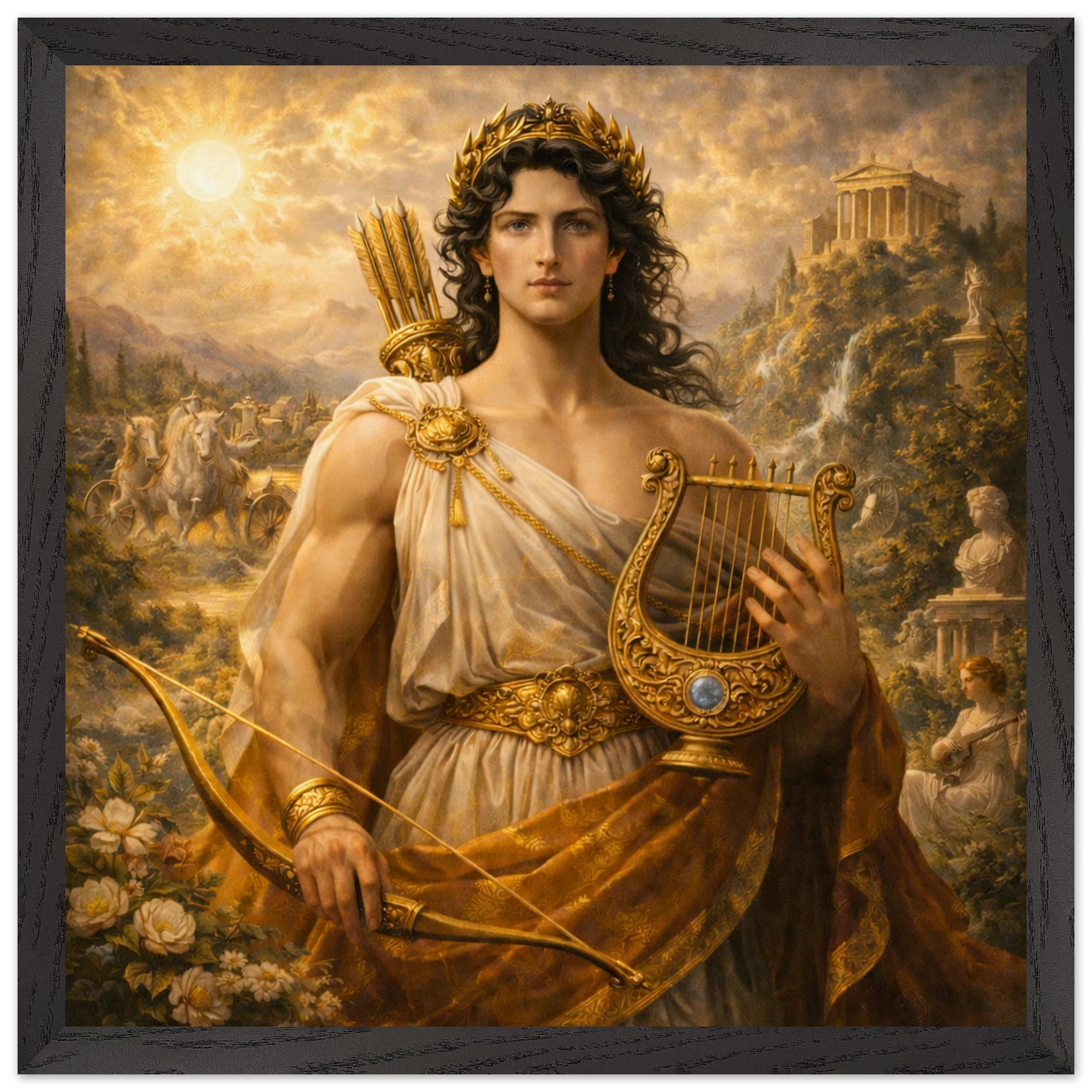Apollo – Mythologie Fine Art Print mit Rahmen | babasan