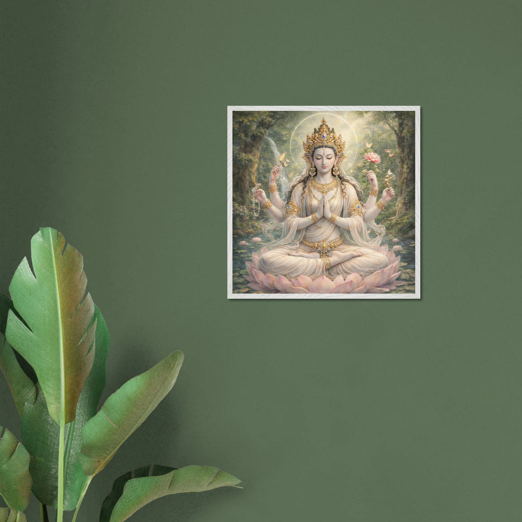 Avalokiteshvara – Mythologie Fine Art Print mit Rahmen | babasan