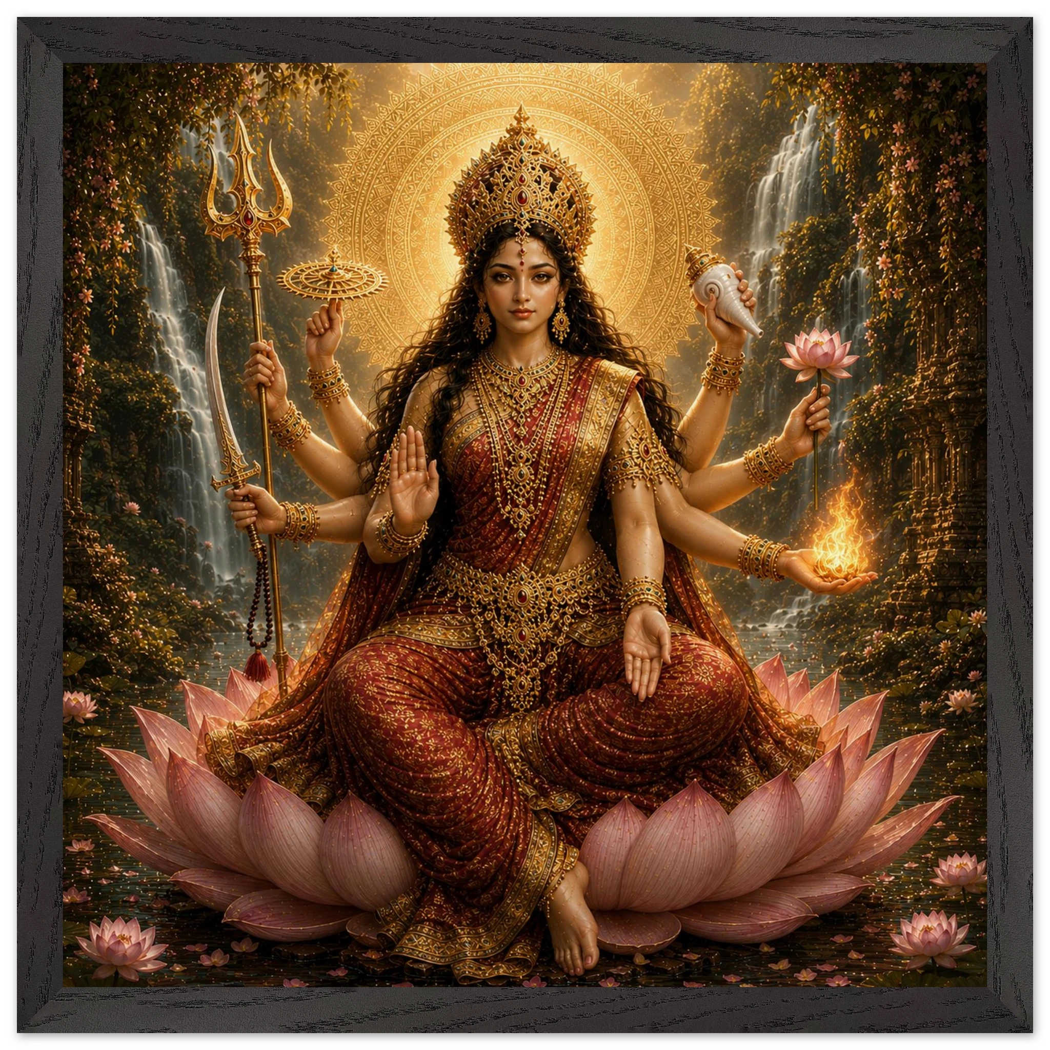 Shakti – Mythologie Fine Art Print mit Rahmen | babasan
