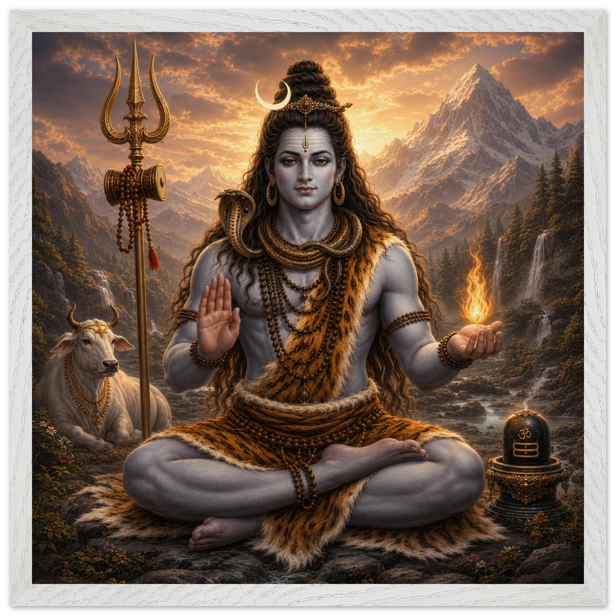 Shiva – Mythologie Fine Art Print mit Rahmen | babasan