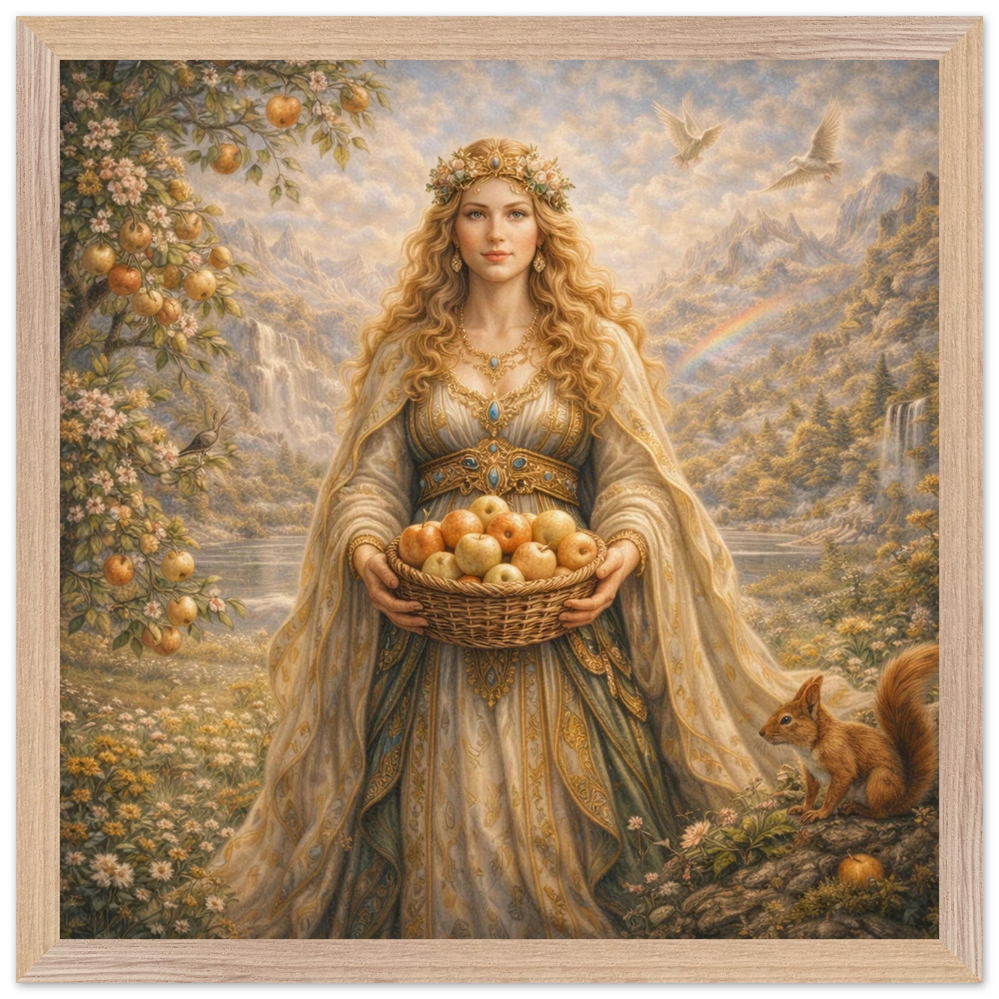 Idun – Mythologie Fine Art Print mit Rahmen | babasan