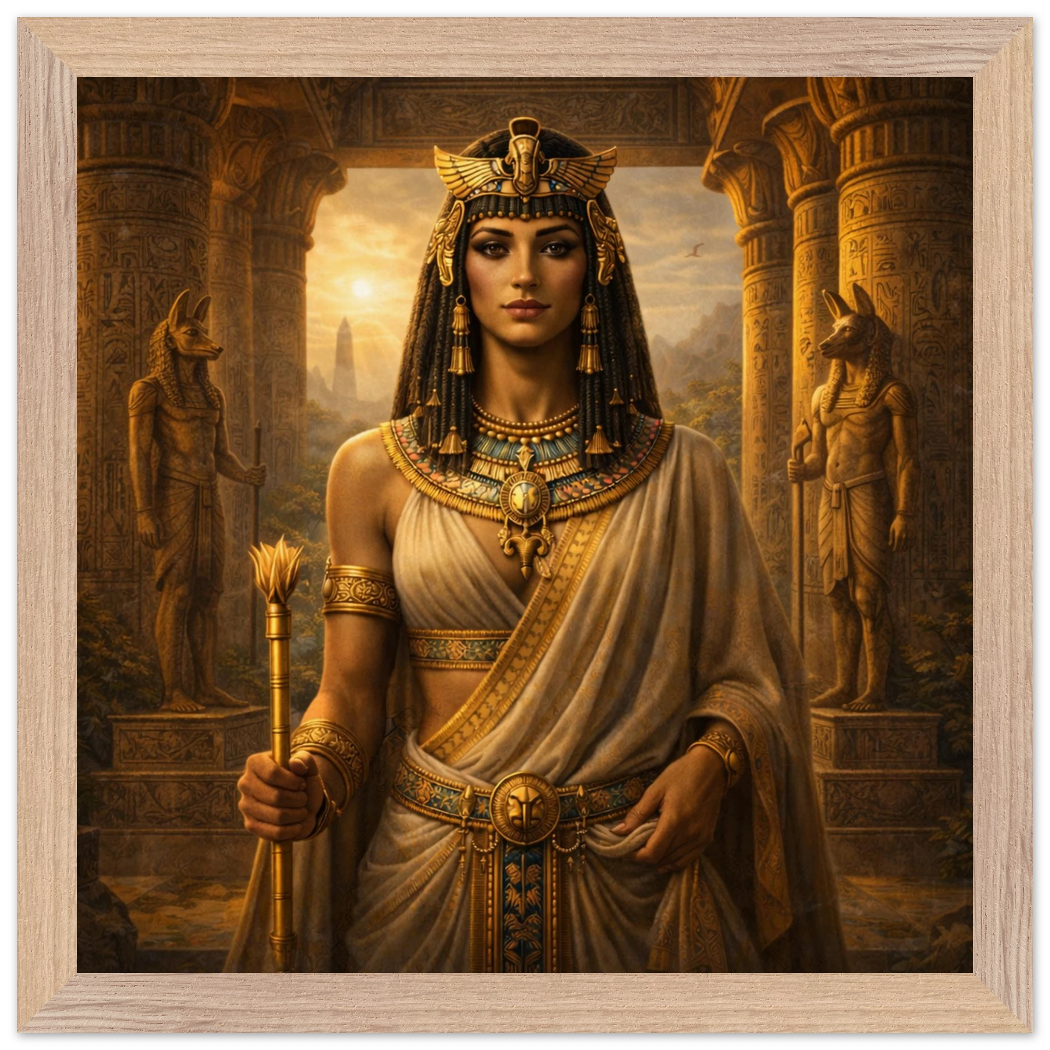 Cleopatra – Mythologie Fine Art Print mit Rahmen | babasan