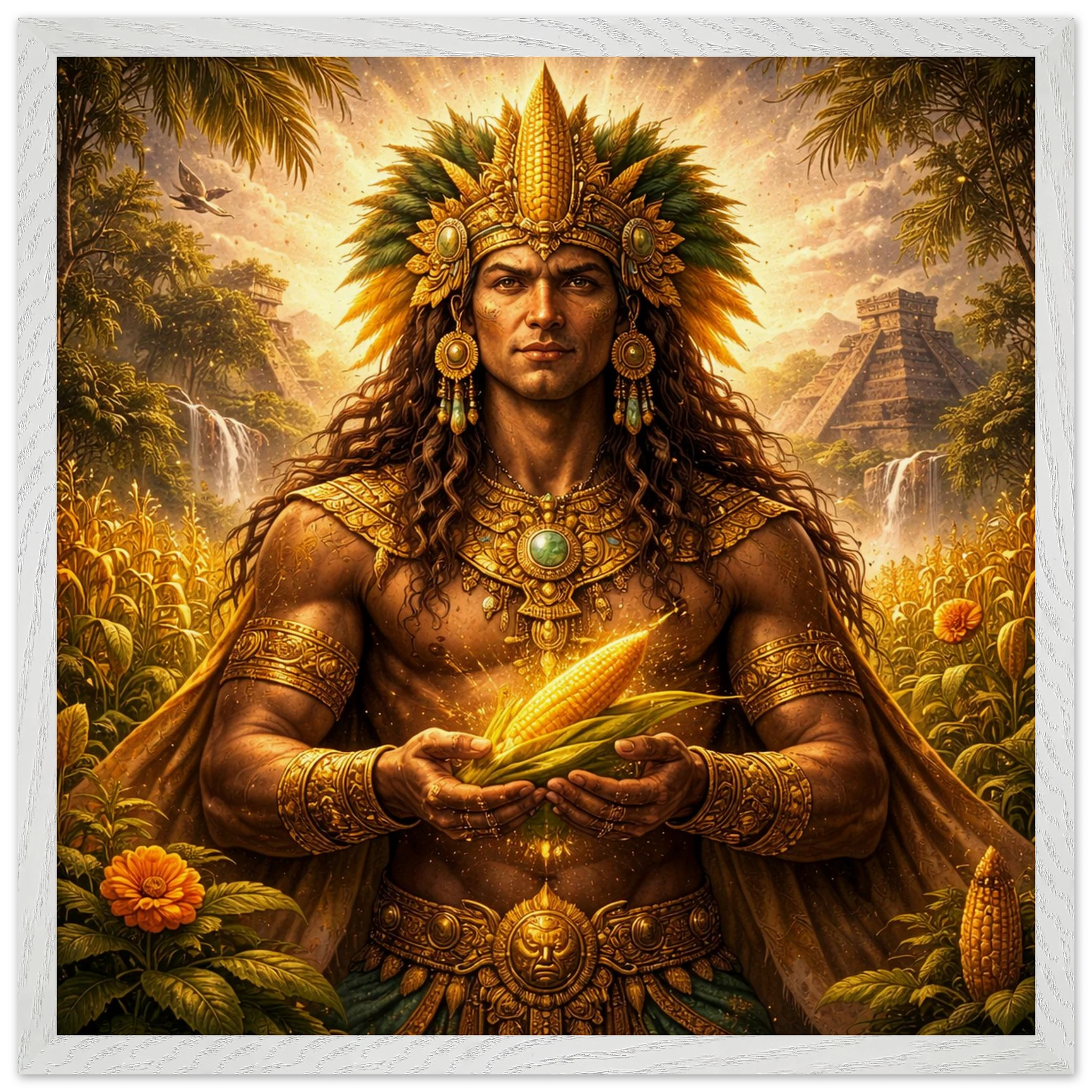 Hun Hunahpu – Mythologie Fine Art Print mit Rahmen | babasan
