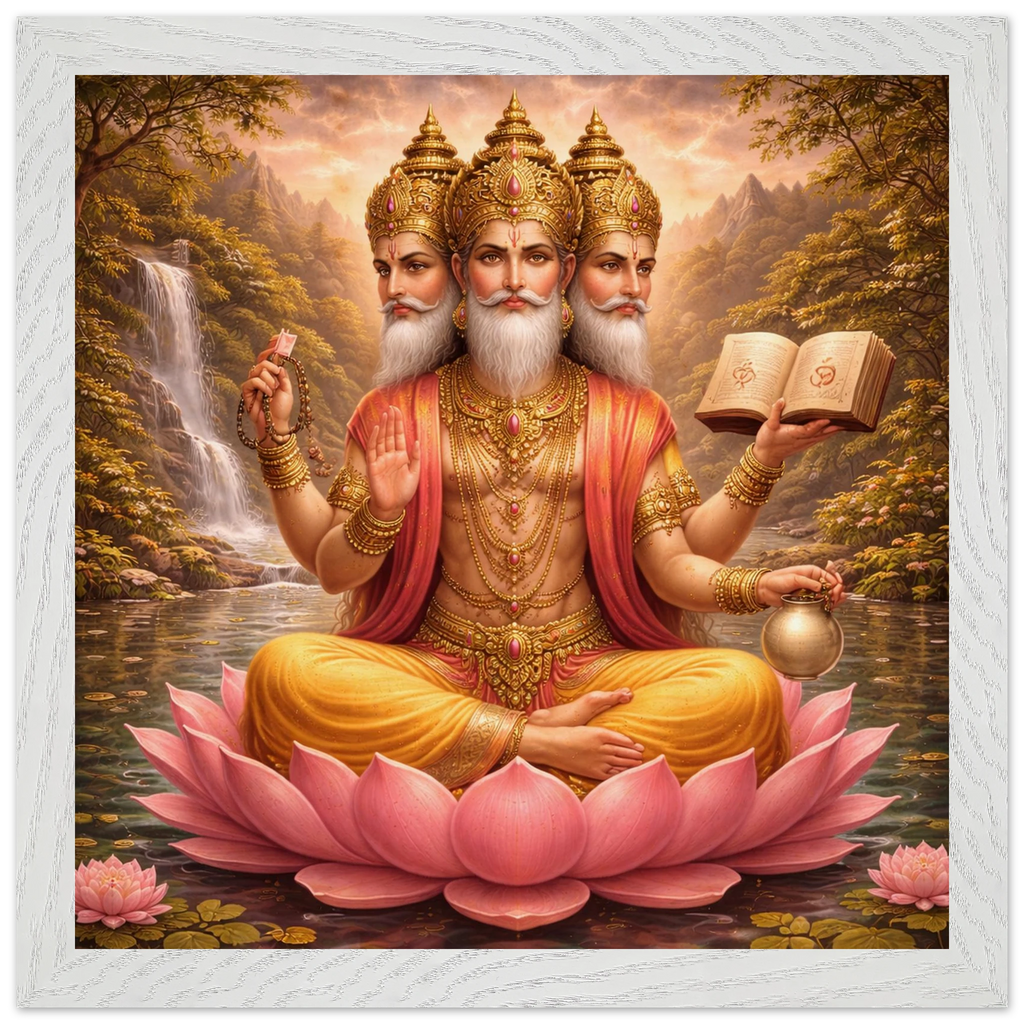 Brahma – Mythologie Fine Art Print mit Rahmen | babasan