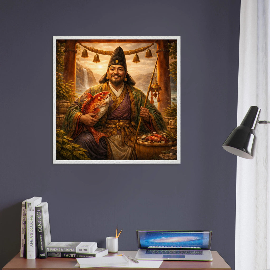 Ebisu – Mythologie Fine Art Print mit Rahmen | babasan