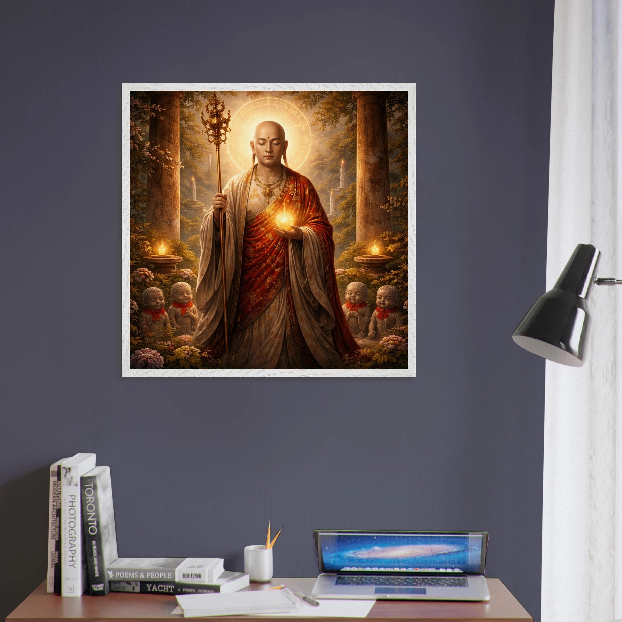 Jizō – Mythologie Fine Art Print mit Rahmen | babasan