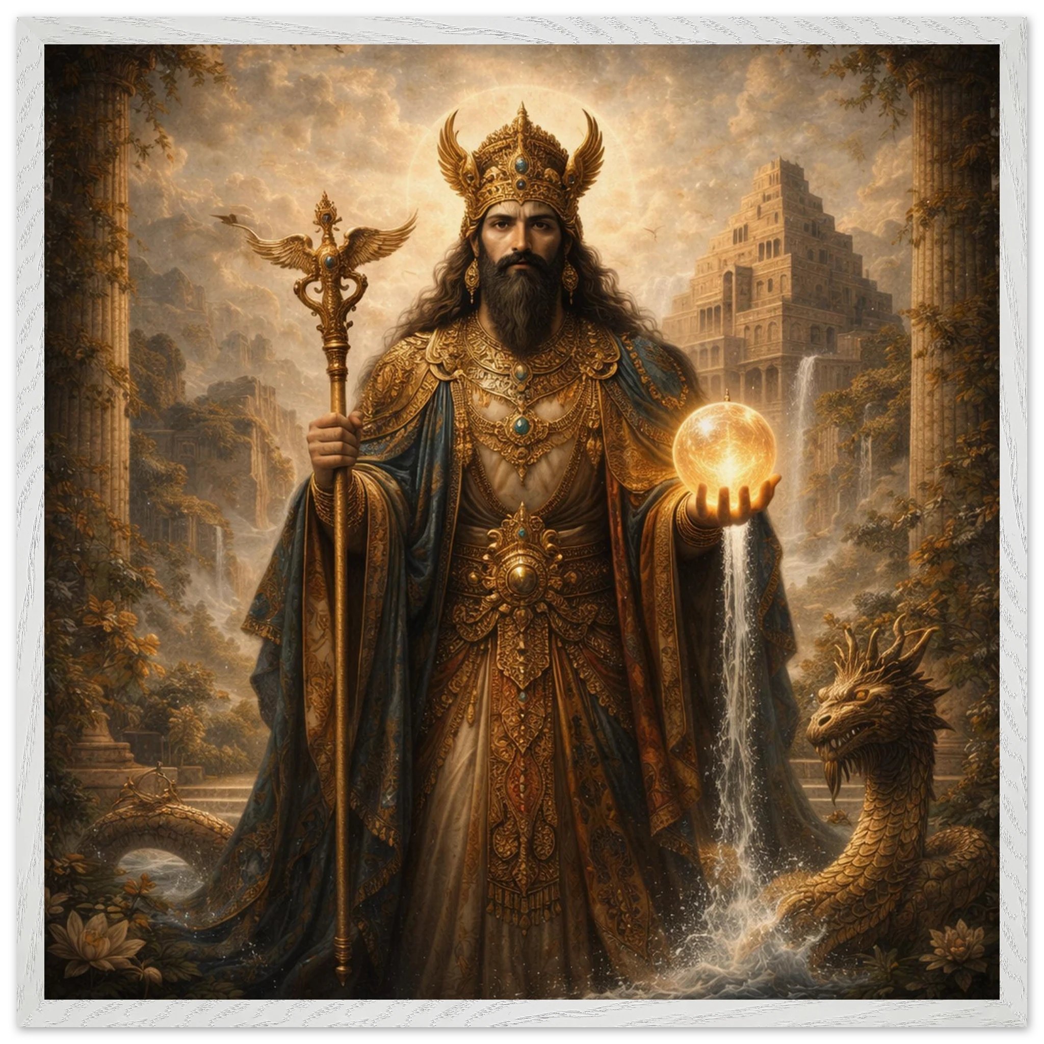 Marduk – Mythologie Fine Art Print mit Rahmen | babasan