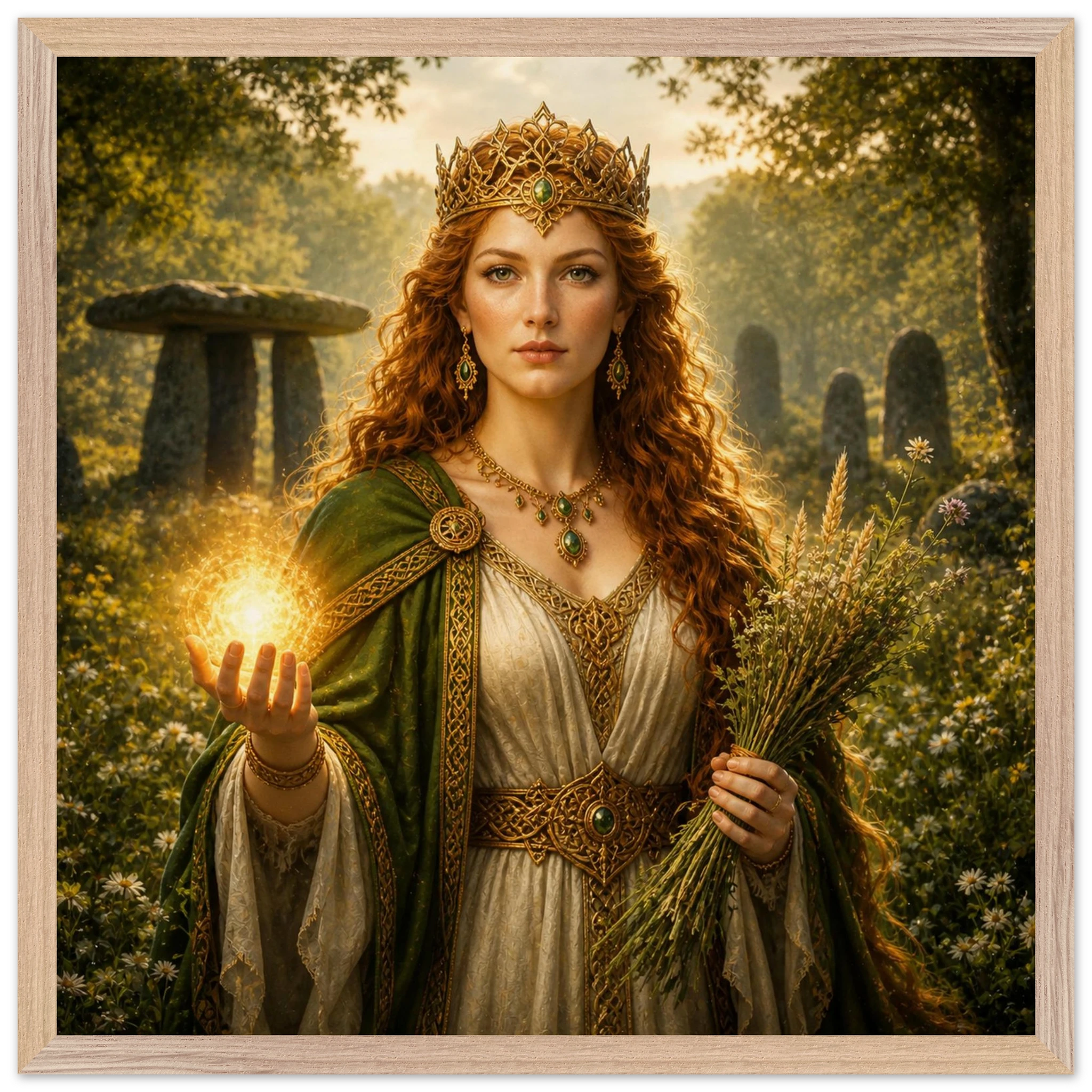 Áine – Mythologie Fine Art Print mit Rahmen | babasan