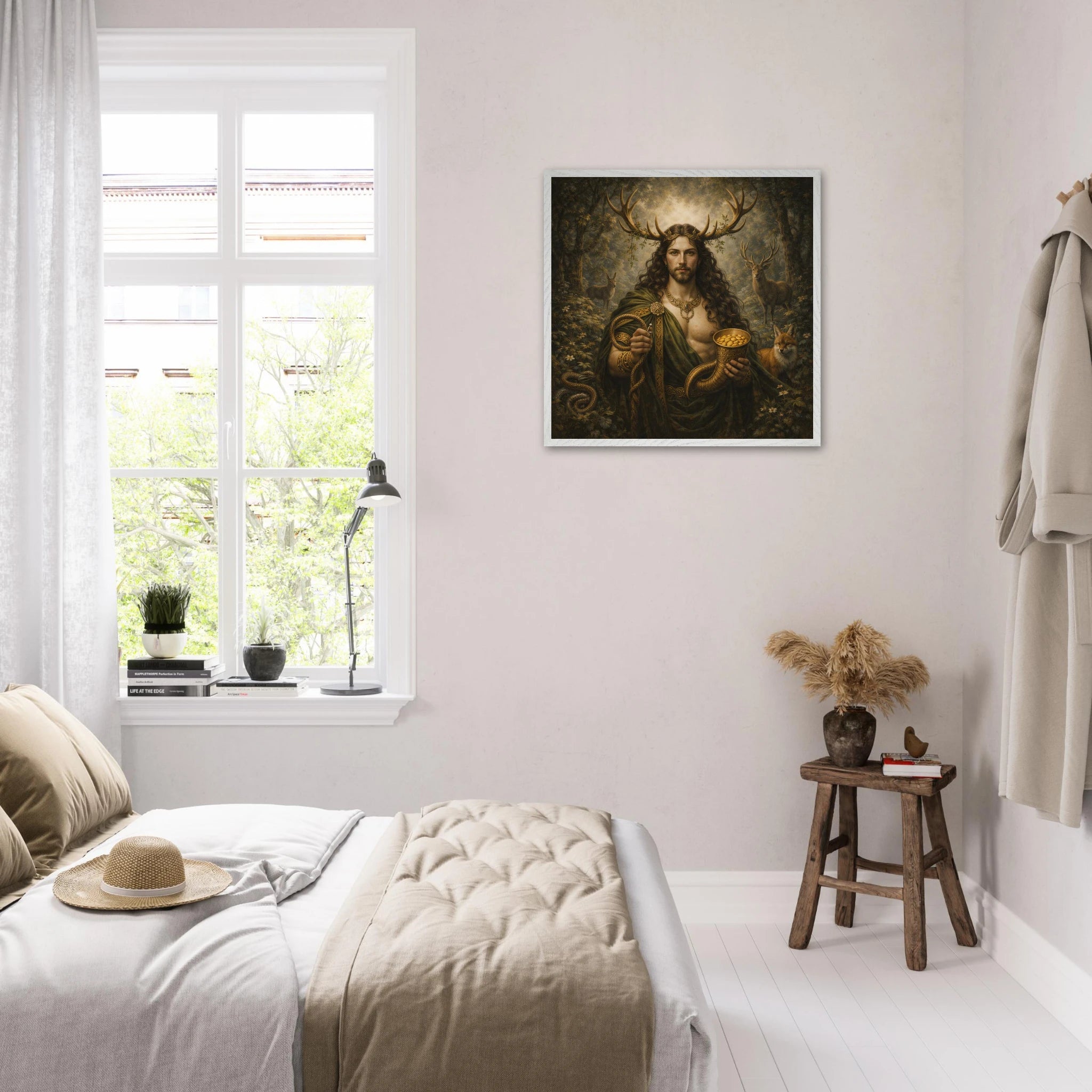 Cernunnos – Mythologie Fine Art Print mit Rahmen | babasan
