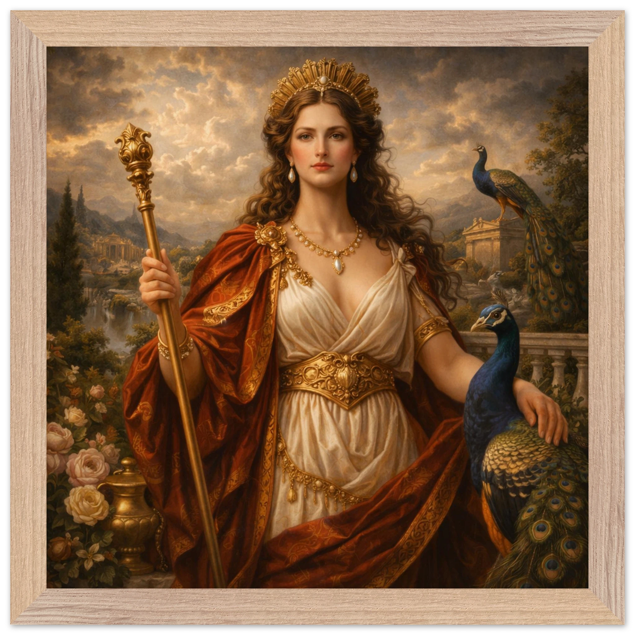 Juno – Mythologie Fine Art Print mit Rahmen | babasan