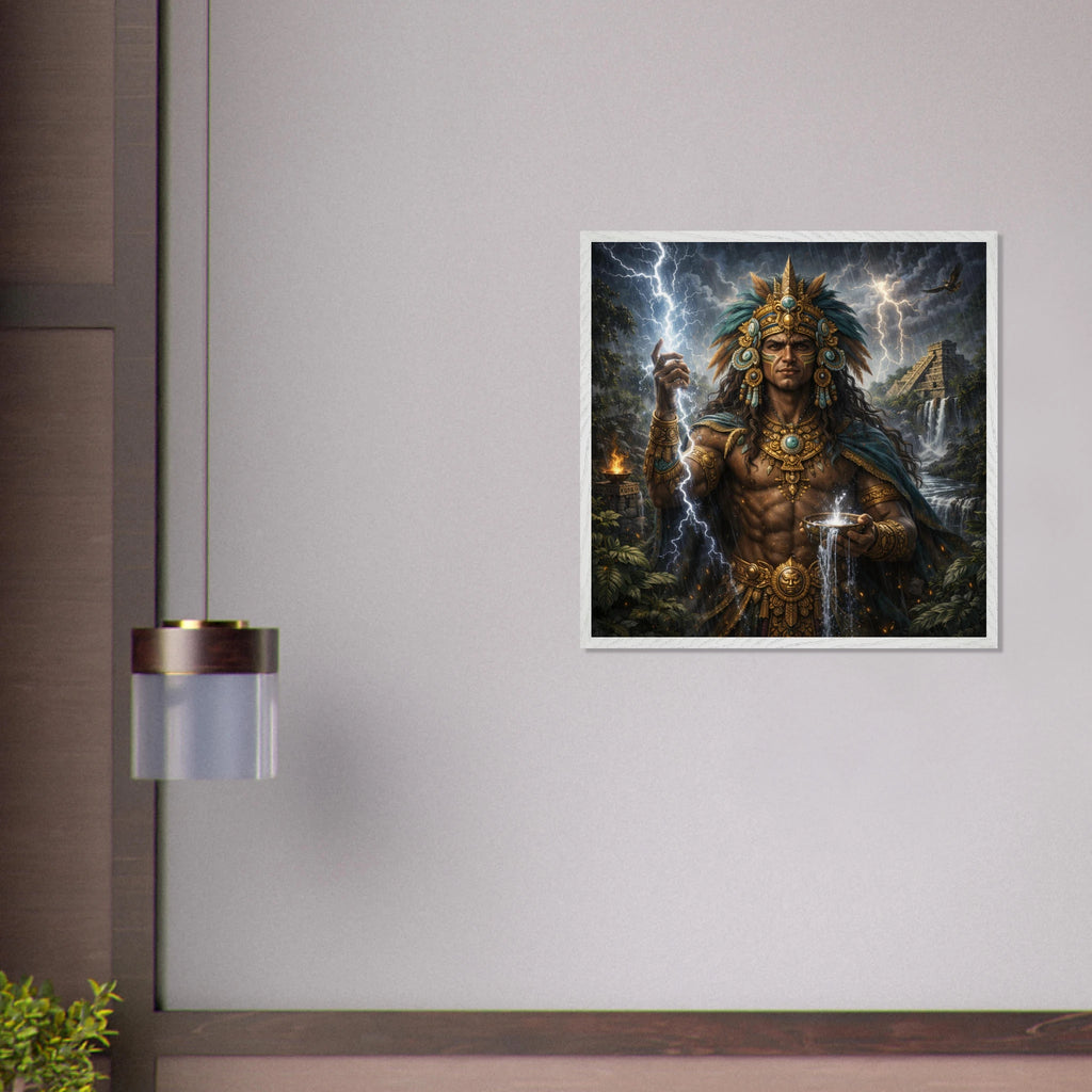 Chaac – Mythologie Fine Art Print mit Rahmen | babasan