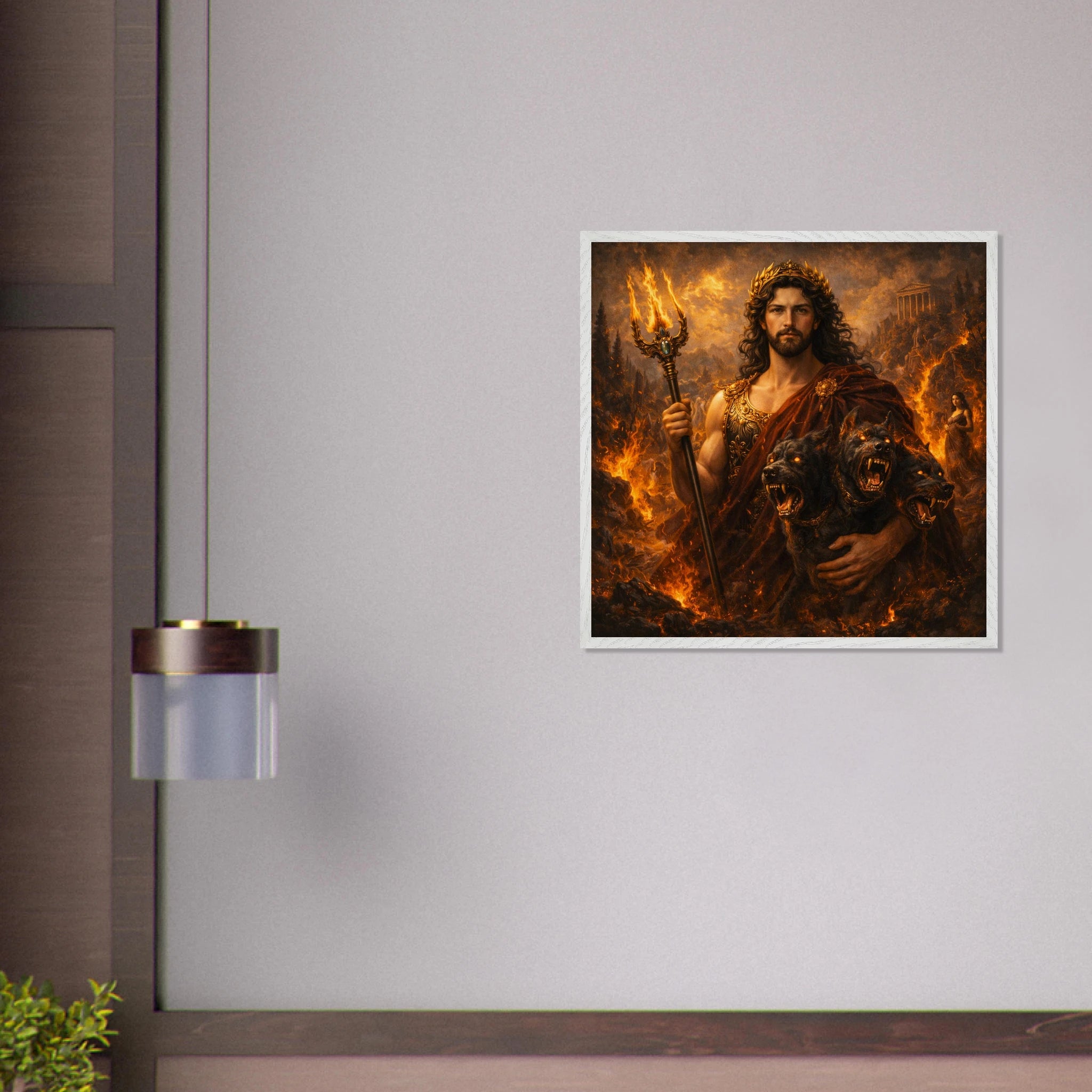 Pluto – Mythologie Fine Art Print mit Rahmen | babasan