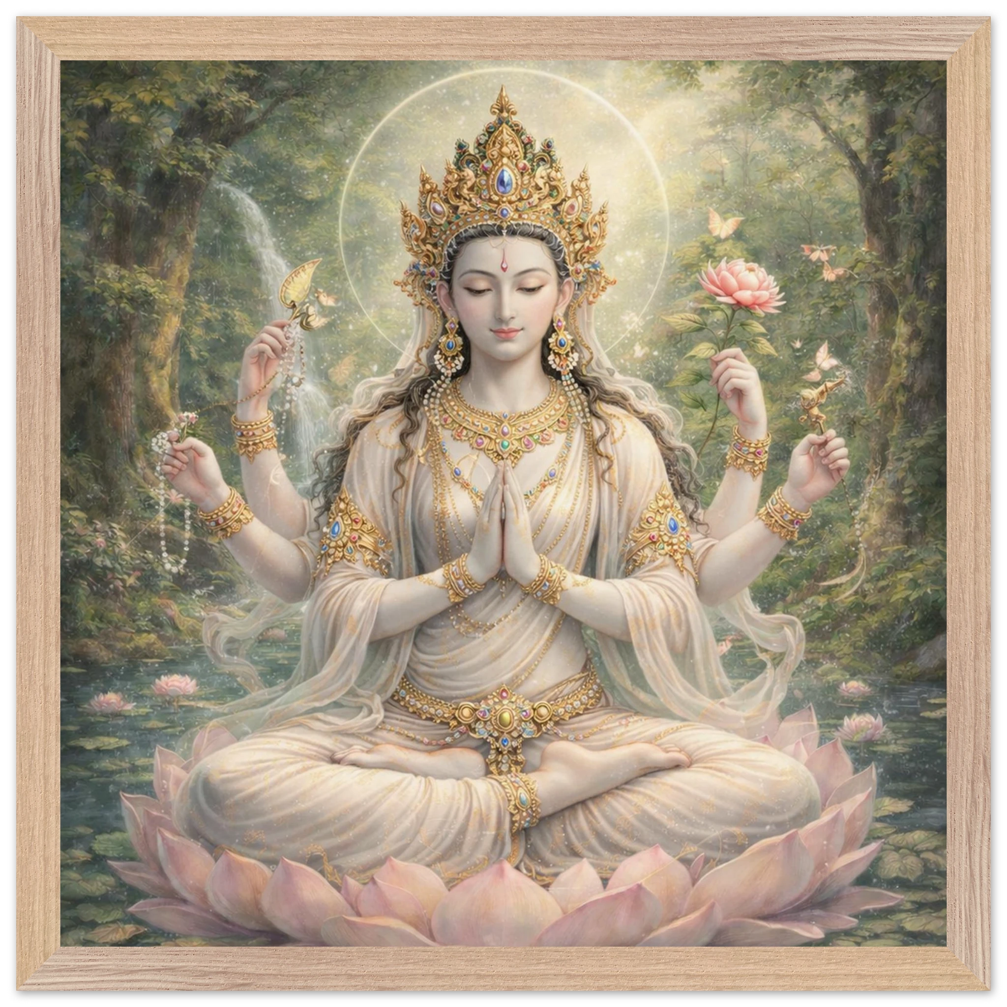 Avalokiteshvara – Mythologie Fine Art Print mit Rahmen | babasan