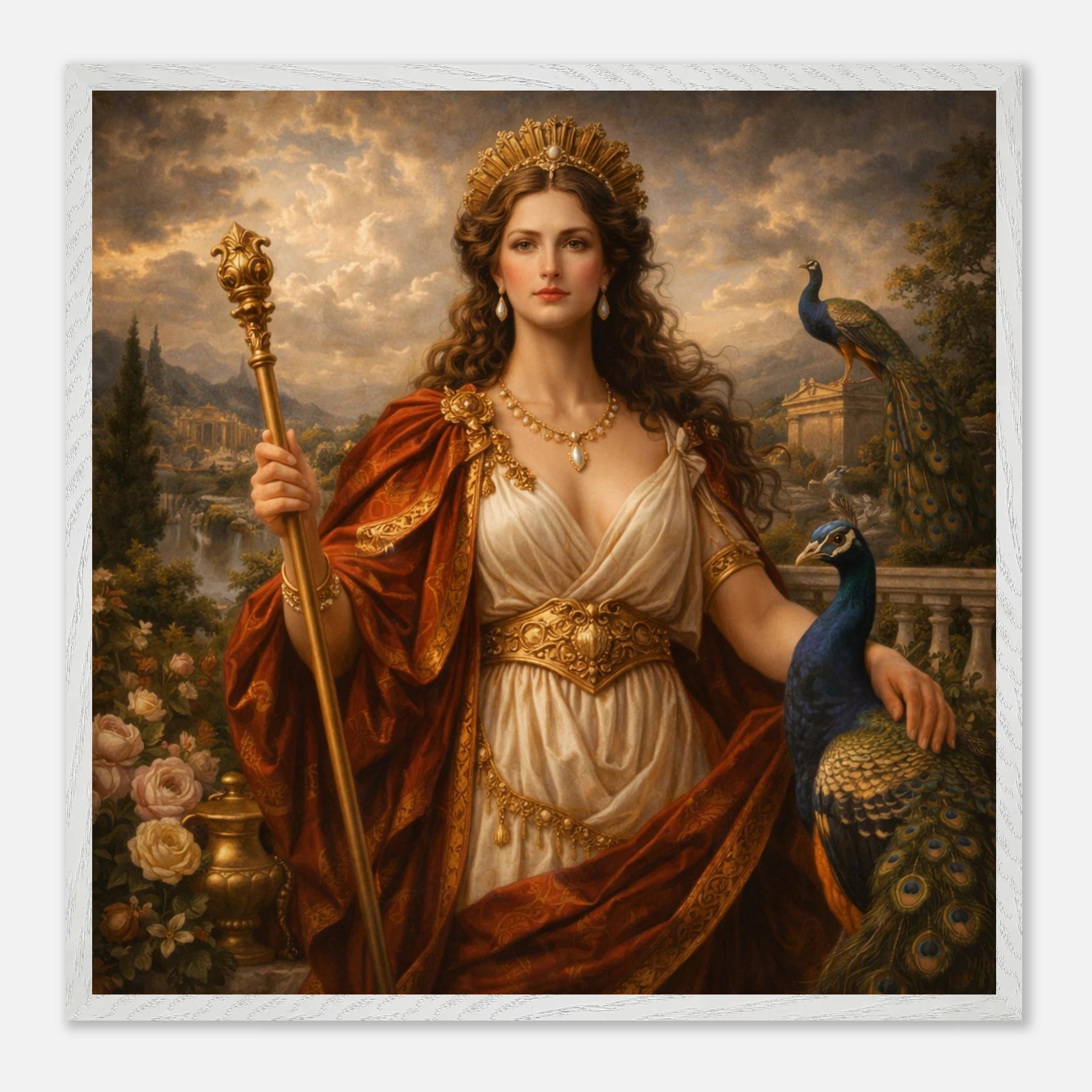 Juno – Mythologie Fine Art Print mit Rahmen | babasan