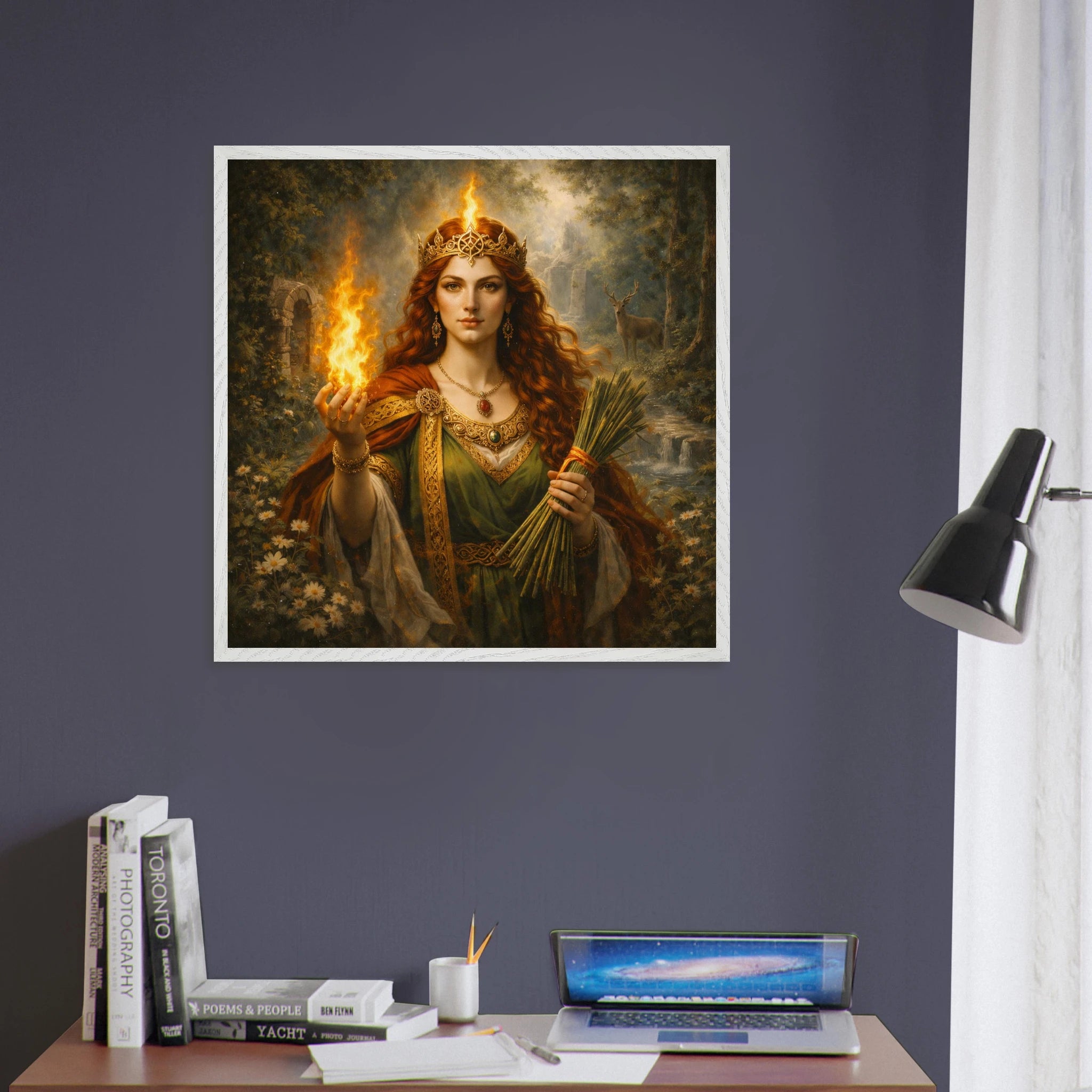 Celtic Danu – Mythologie Fine Art Print mit Rahmen | babasan