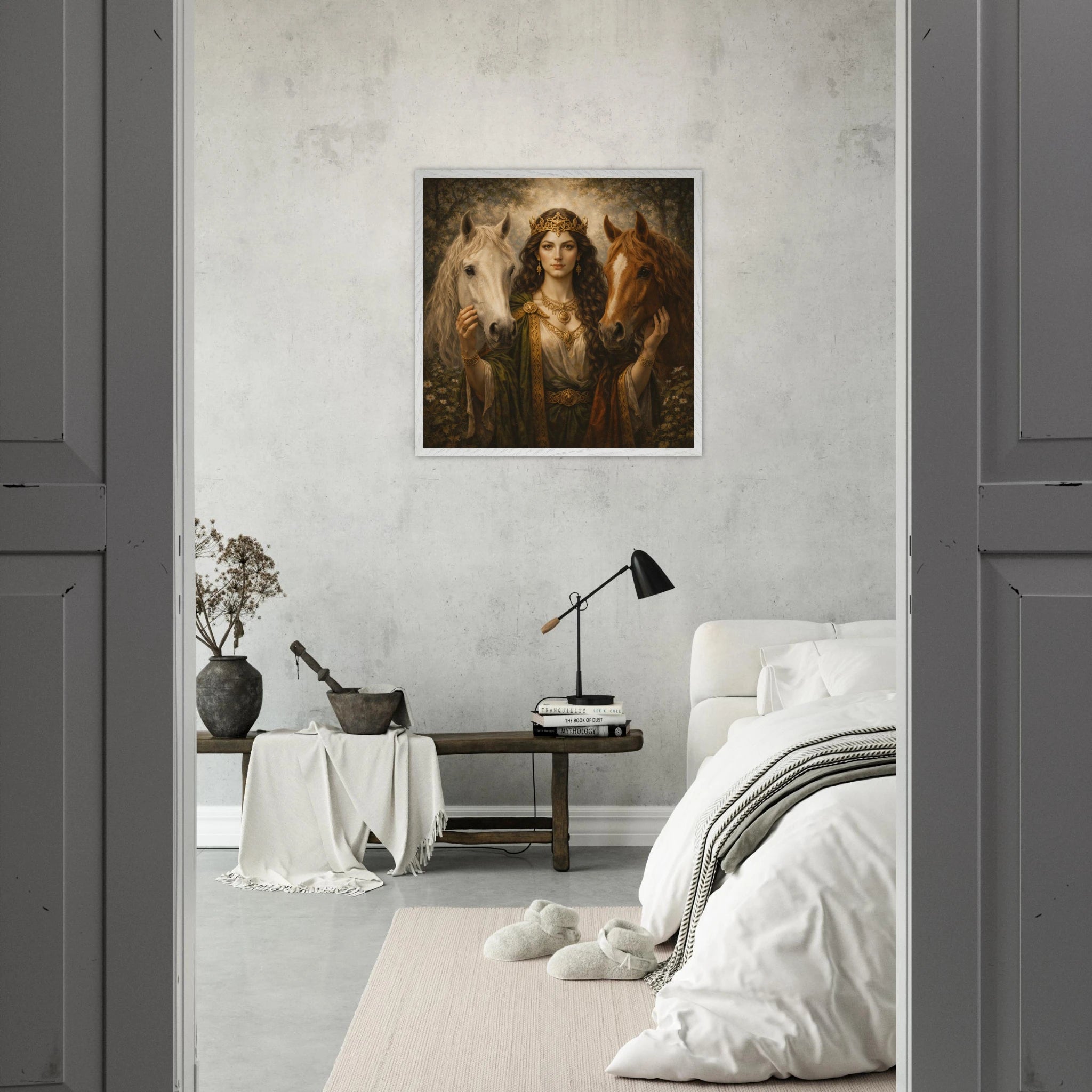 Epona – Mythologie Fine Art Print mit Rahmen | babasan