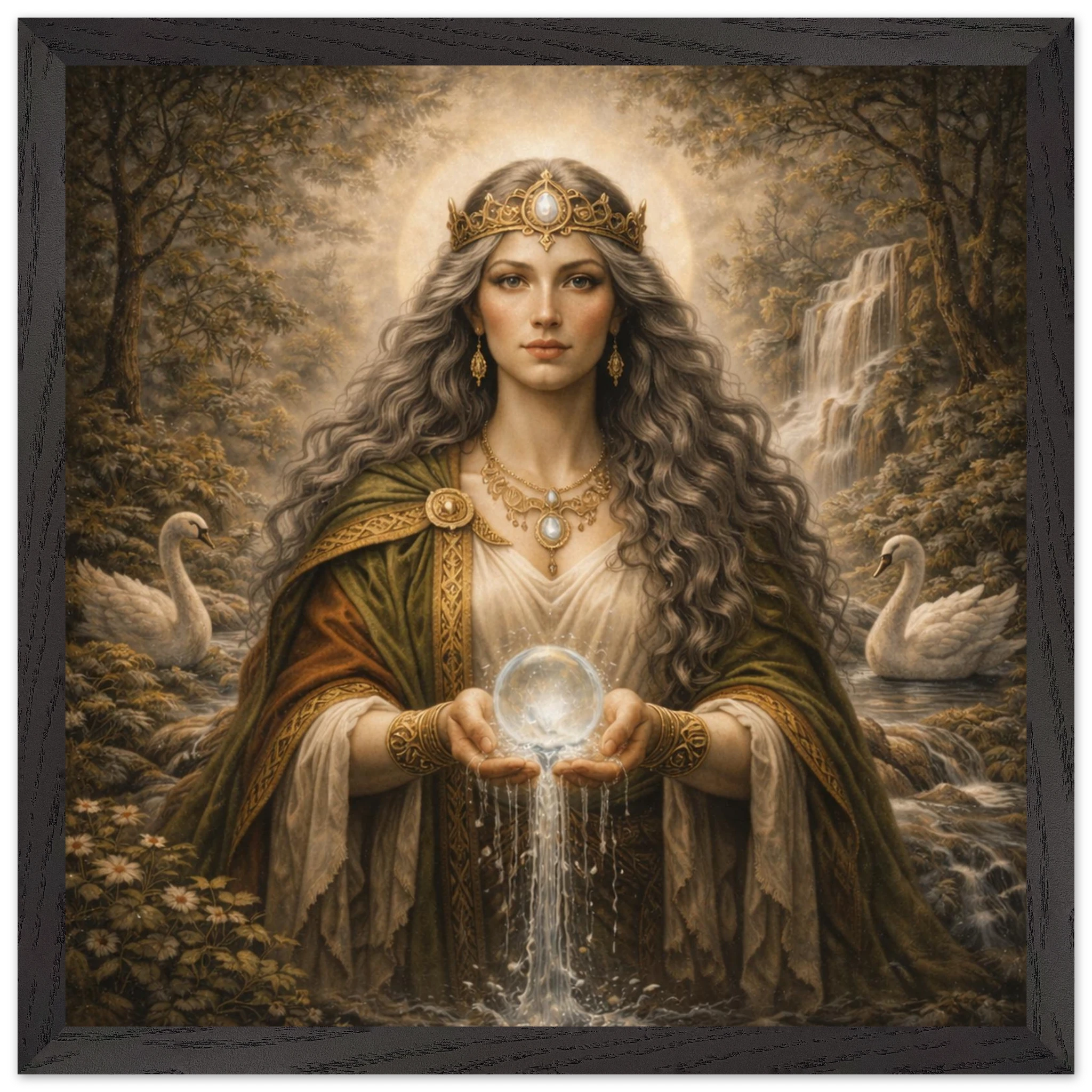 Celtic Danu – Mythologie Fine Art Print mit Rahmen | babasan
