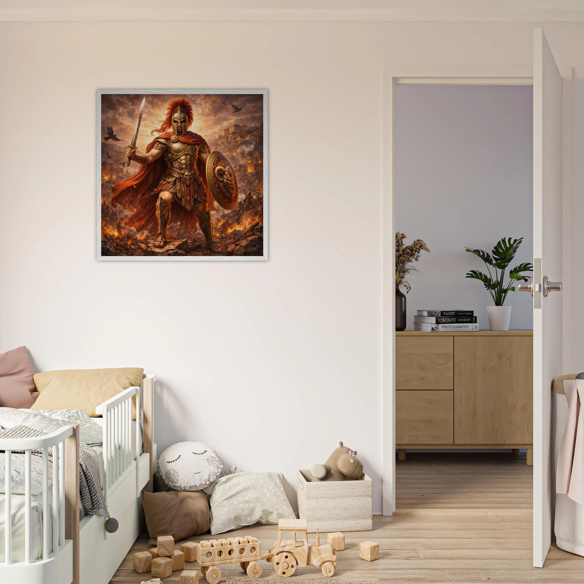 Ares – Mythologie Fine Art Print mit Rahmen | babasan