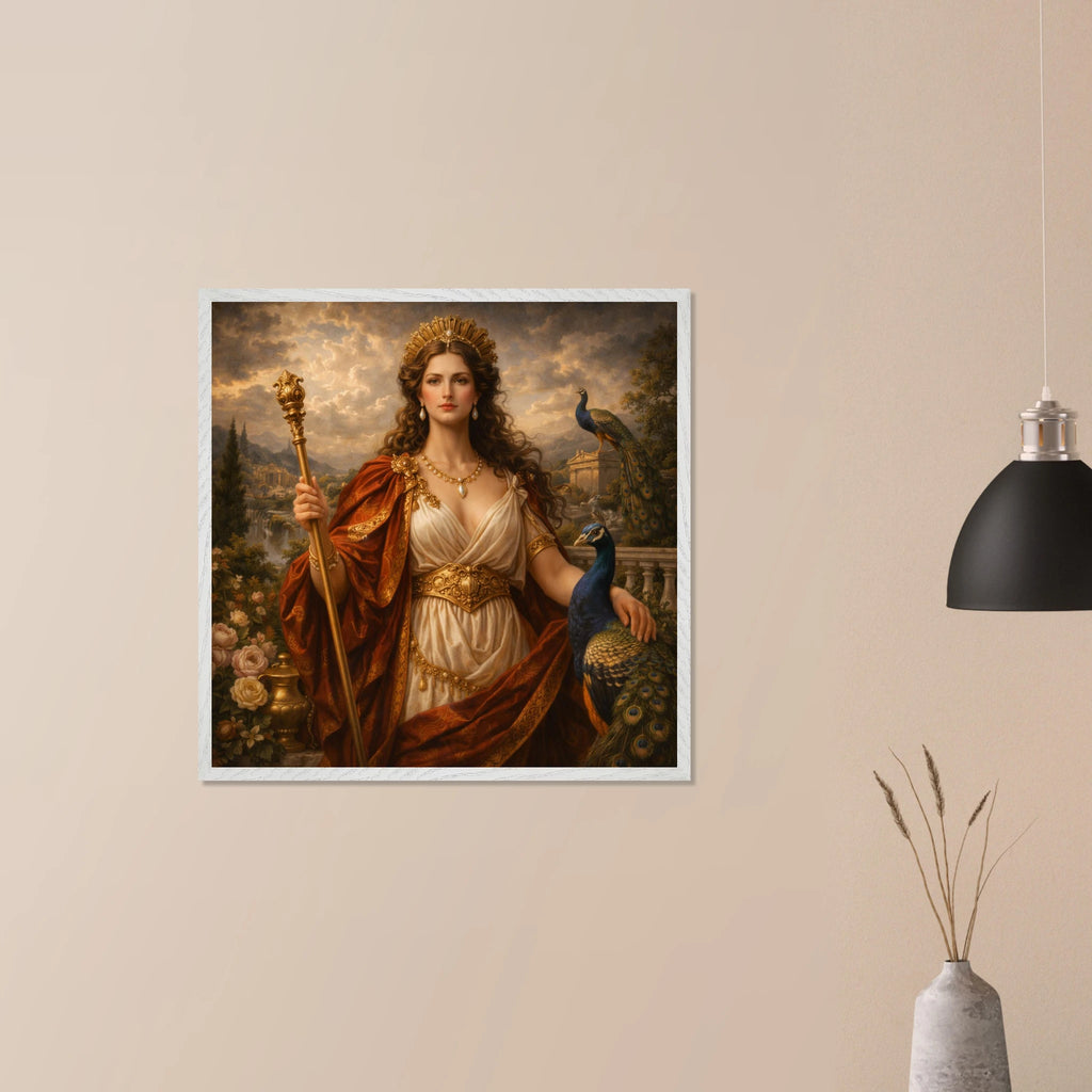 Juno – Mythologie Fine Art Print mit Rahmen | babasan