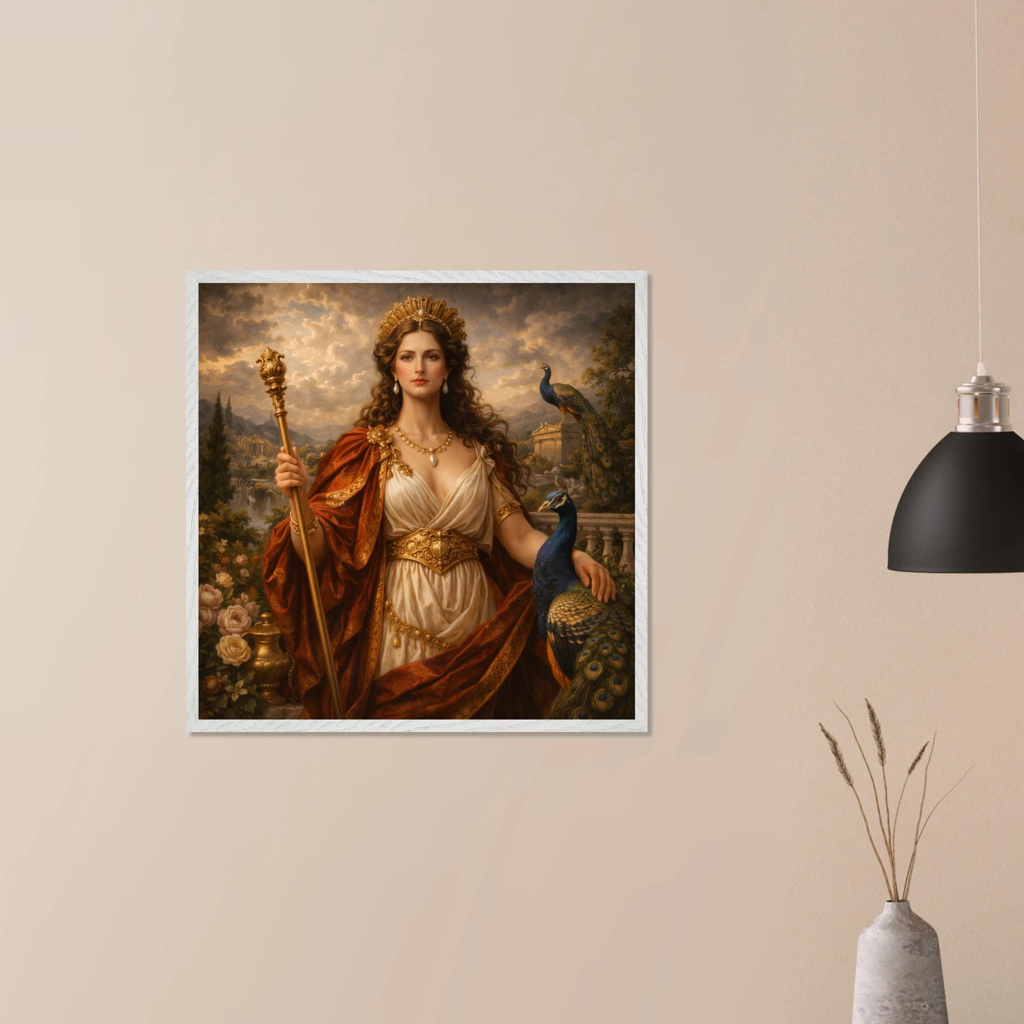 Juno – Mythologie Fine Art Print mit Rahmen | babasan