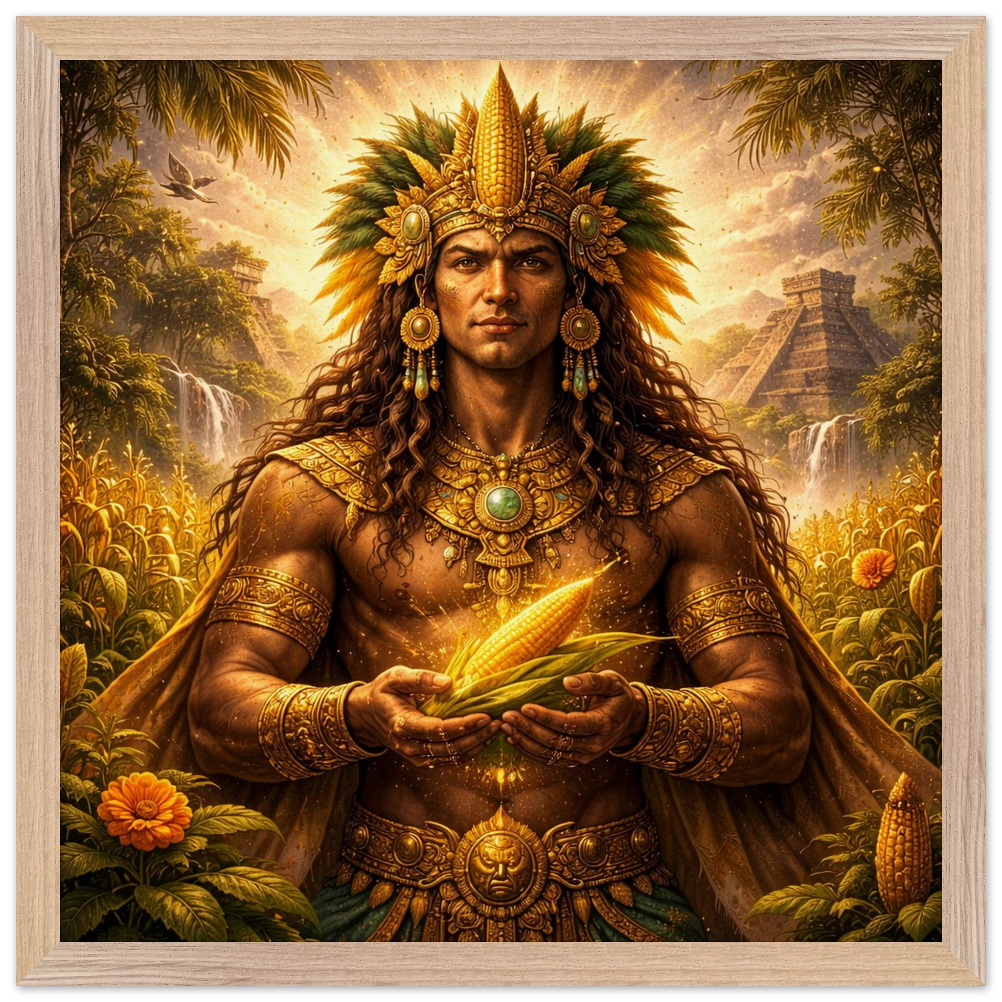 Hun Hunahpu – Mythologie Fine Art Print mit Rahmen | babasan