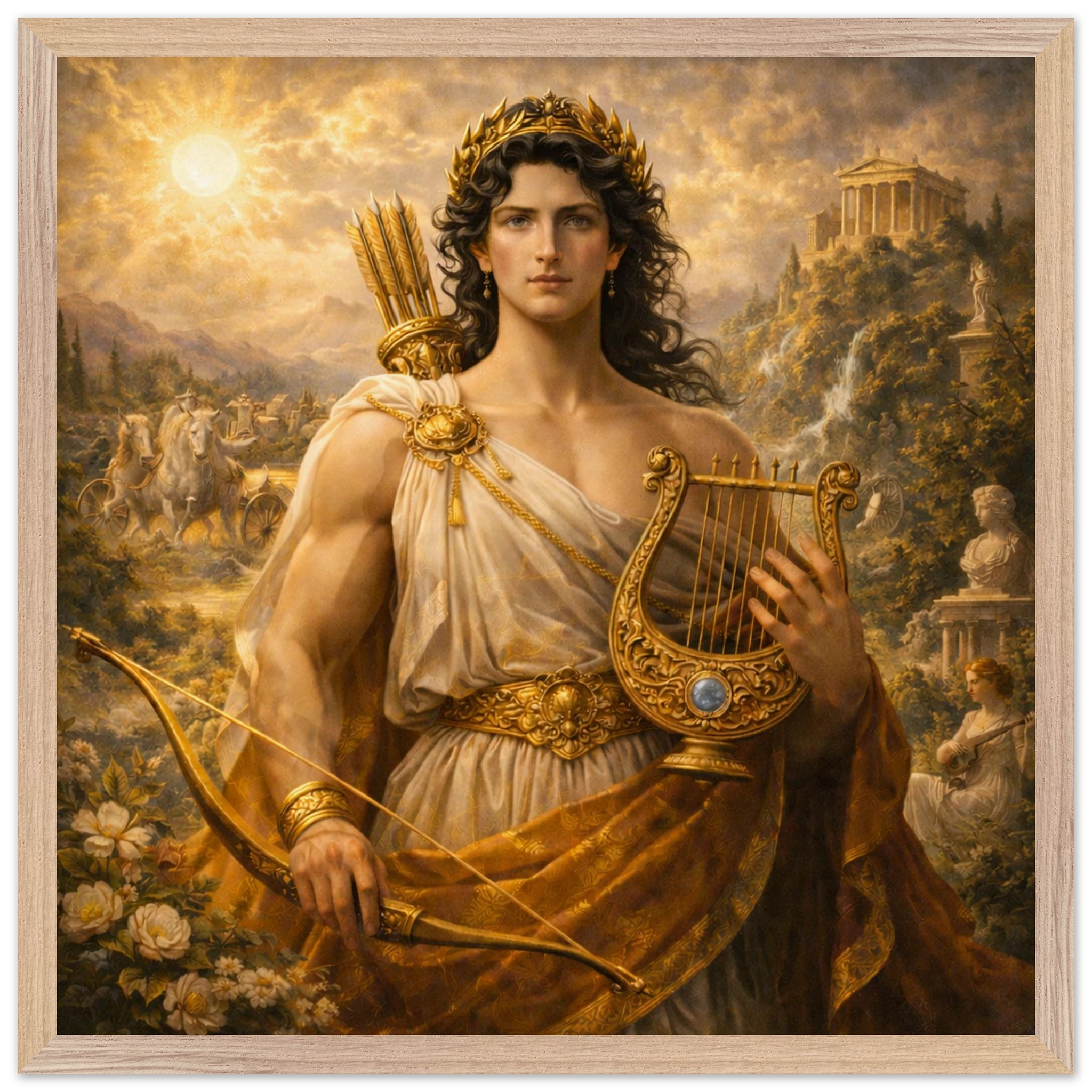 Apollo – Mythologie Fine Art Print mit Rahmen | babasan