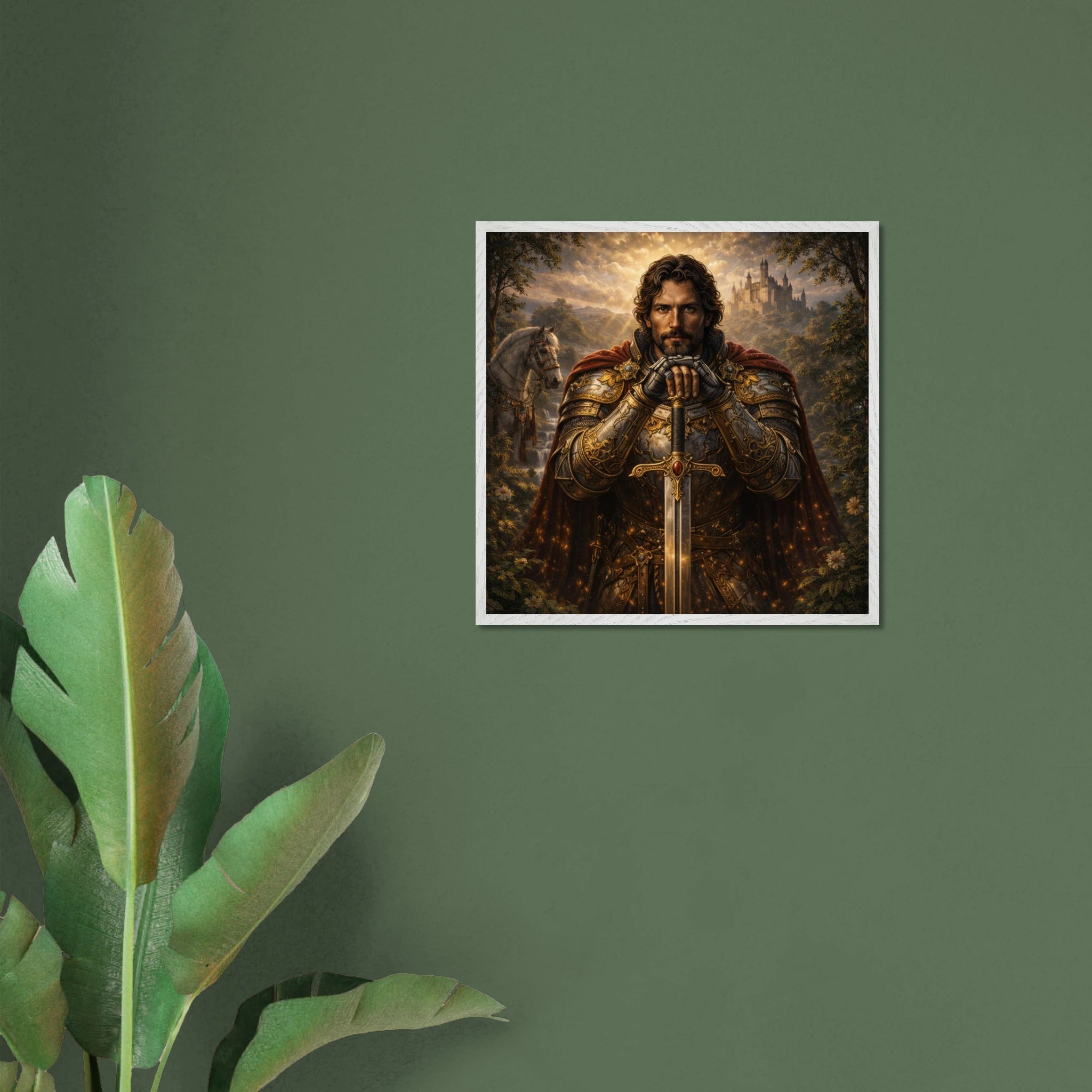 Lancelot – Mythologie Fine Art Print mit Rahmen | babasan