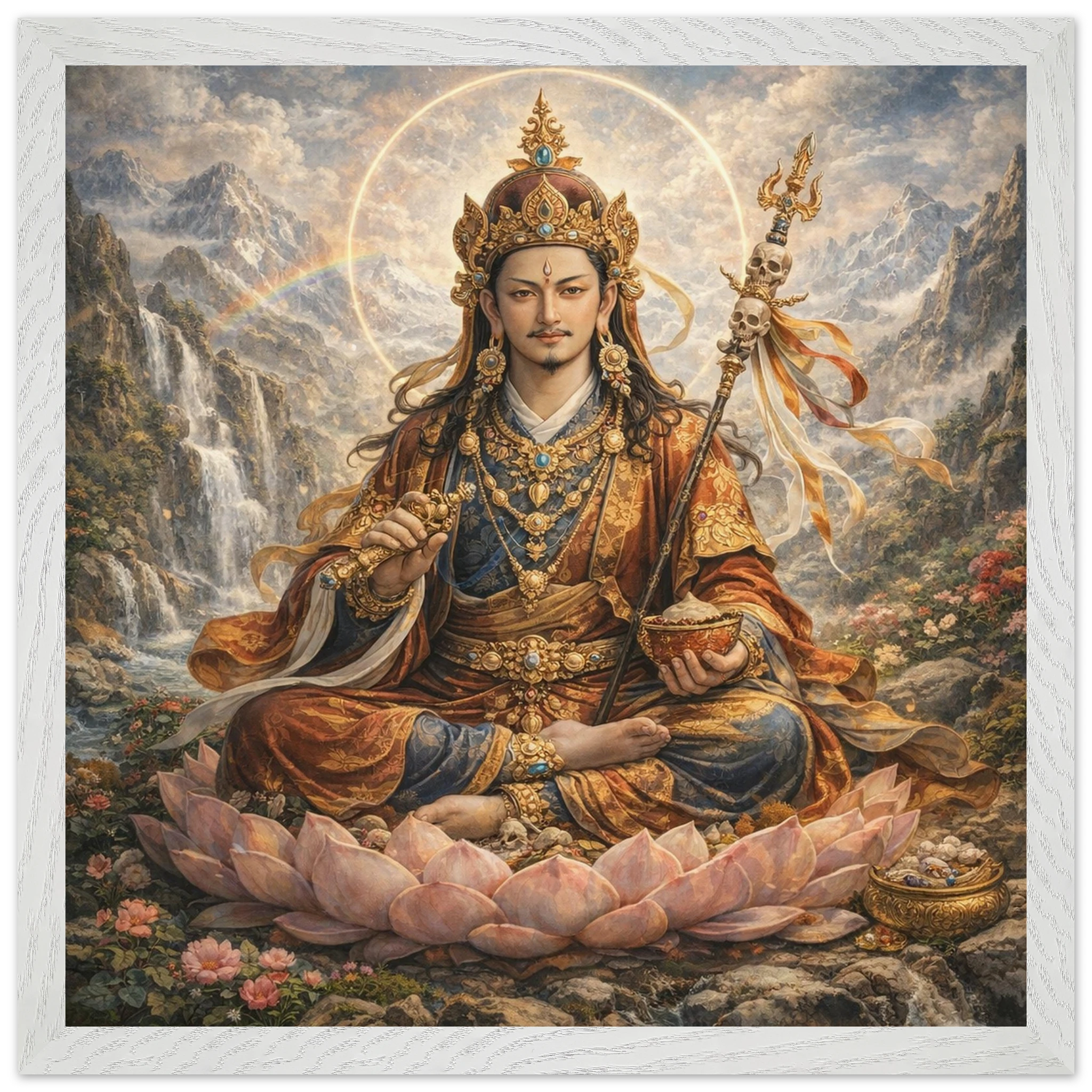 Padmasambhava – Mythologie Fine Art Print mit Rahmen | babasan