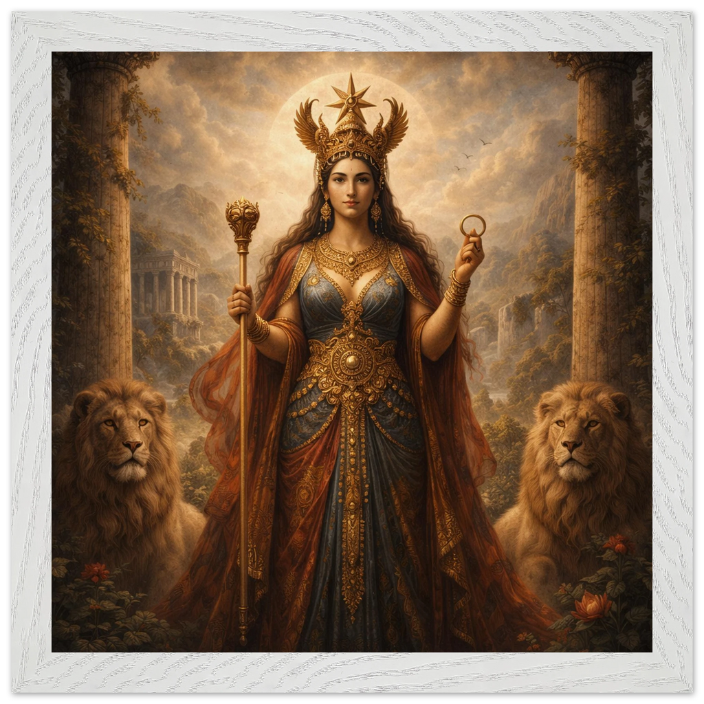 Ishtar – Mythologie Fine Art Print mit Rahmen | babasan