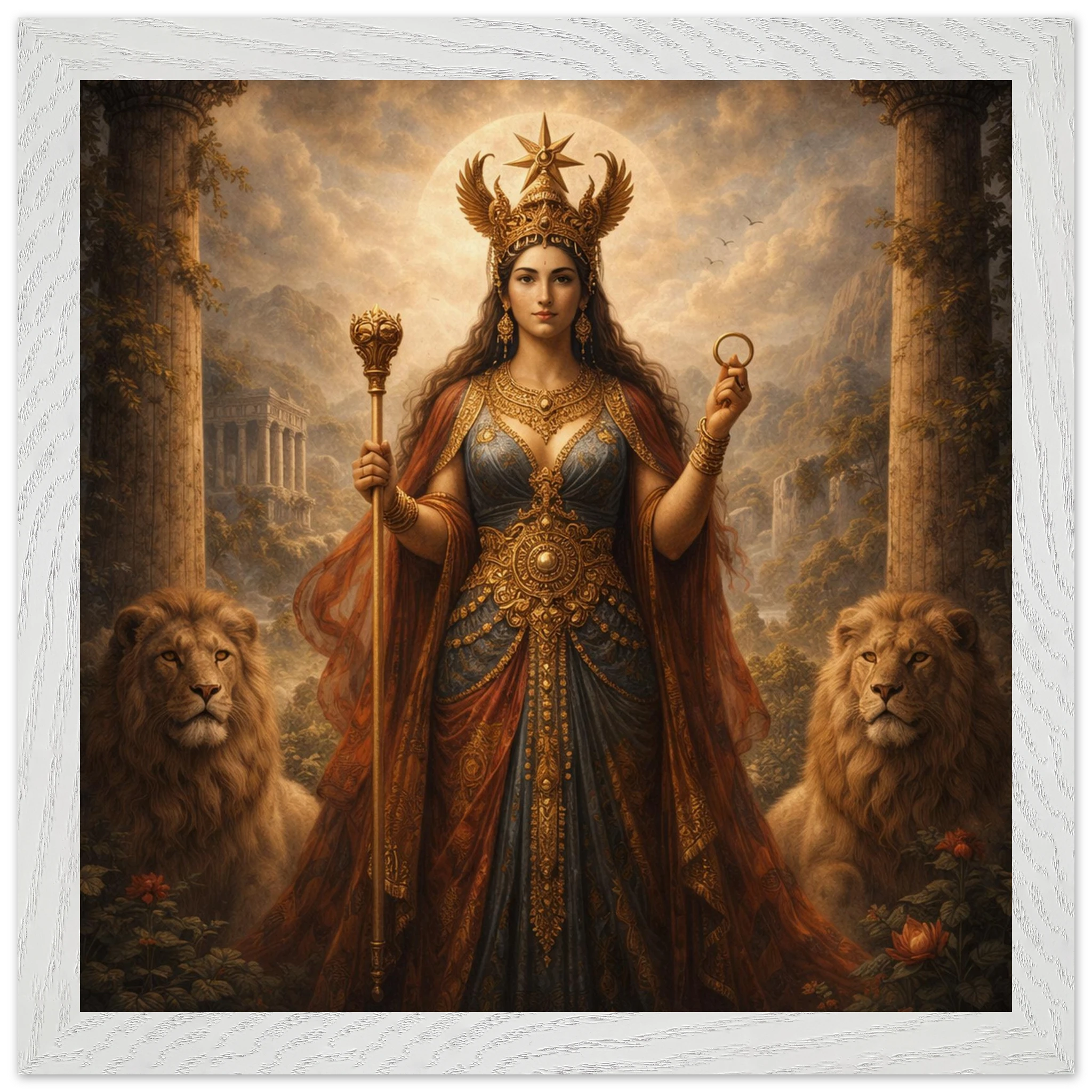 Ishtar – Mythologie Fine Art Print mit Rahmen | babasan