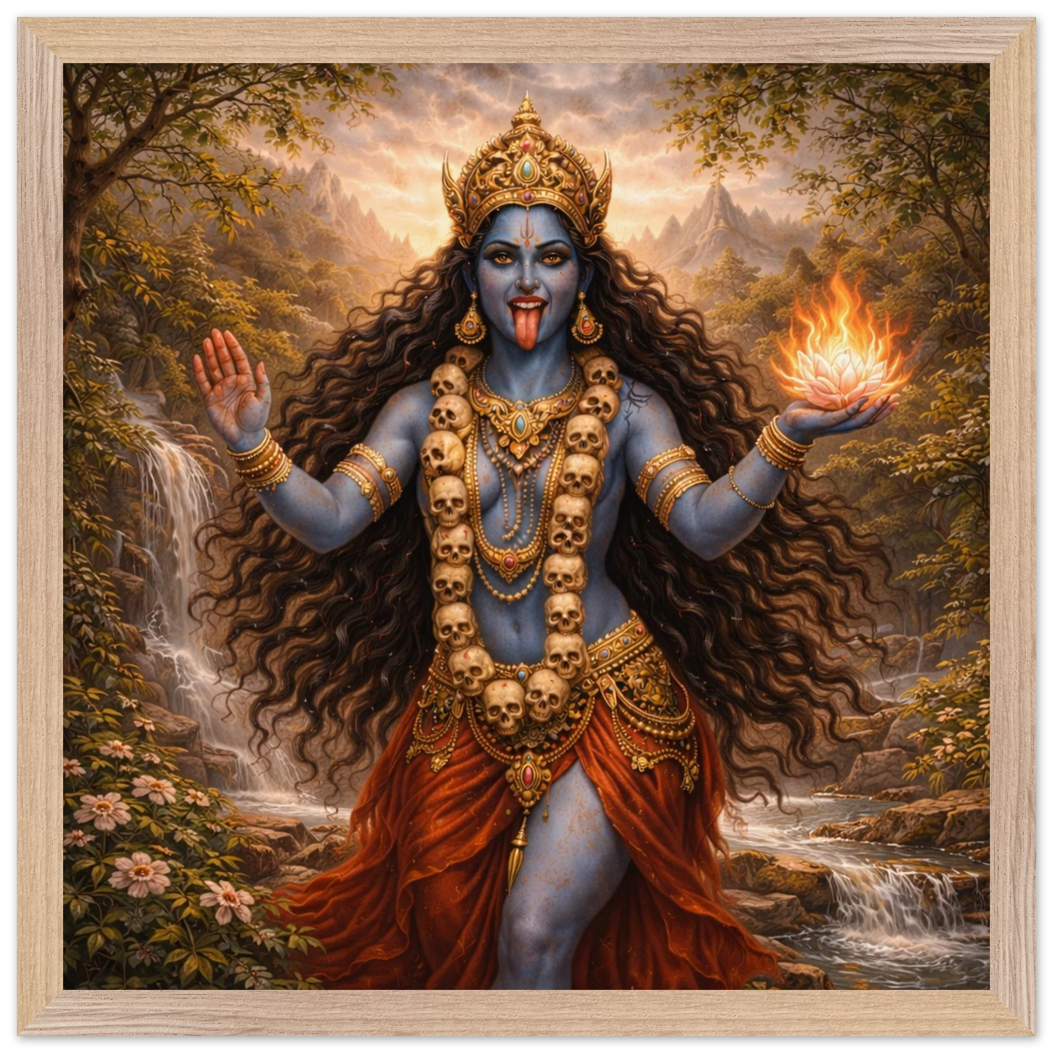 Kali – Mythologie Fine Art Print mit Rahmen | babasan