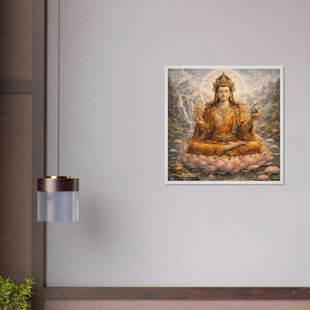Buddha Maitreya – Mythologie Fine Art Print mit Rahmen | babasan