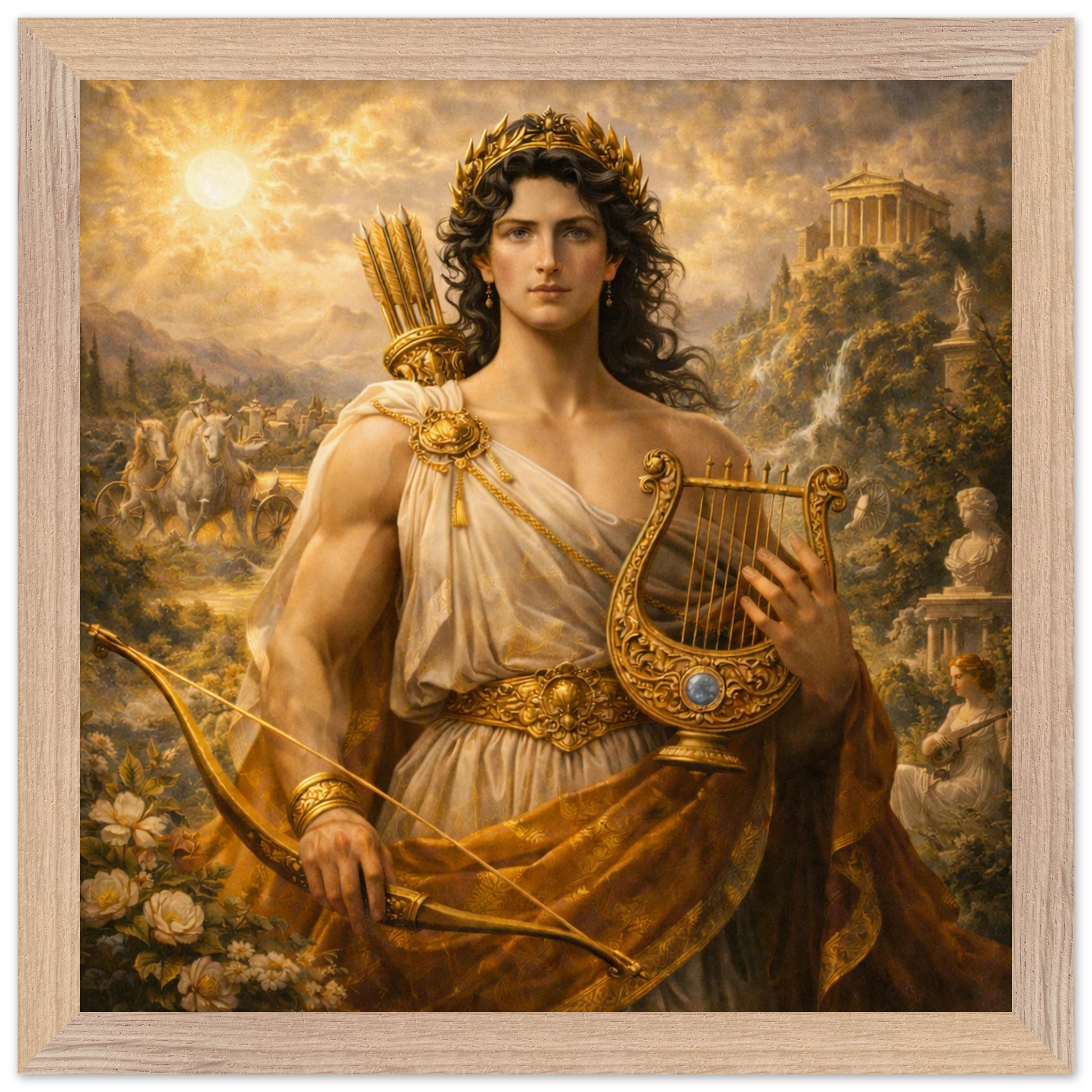 Apollo – Mythologie Fine Art Print mit Rahmen | babasan