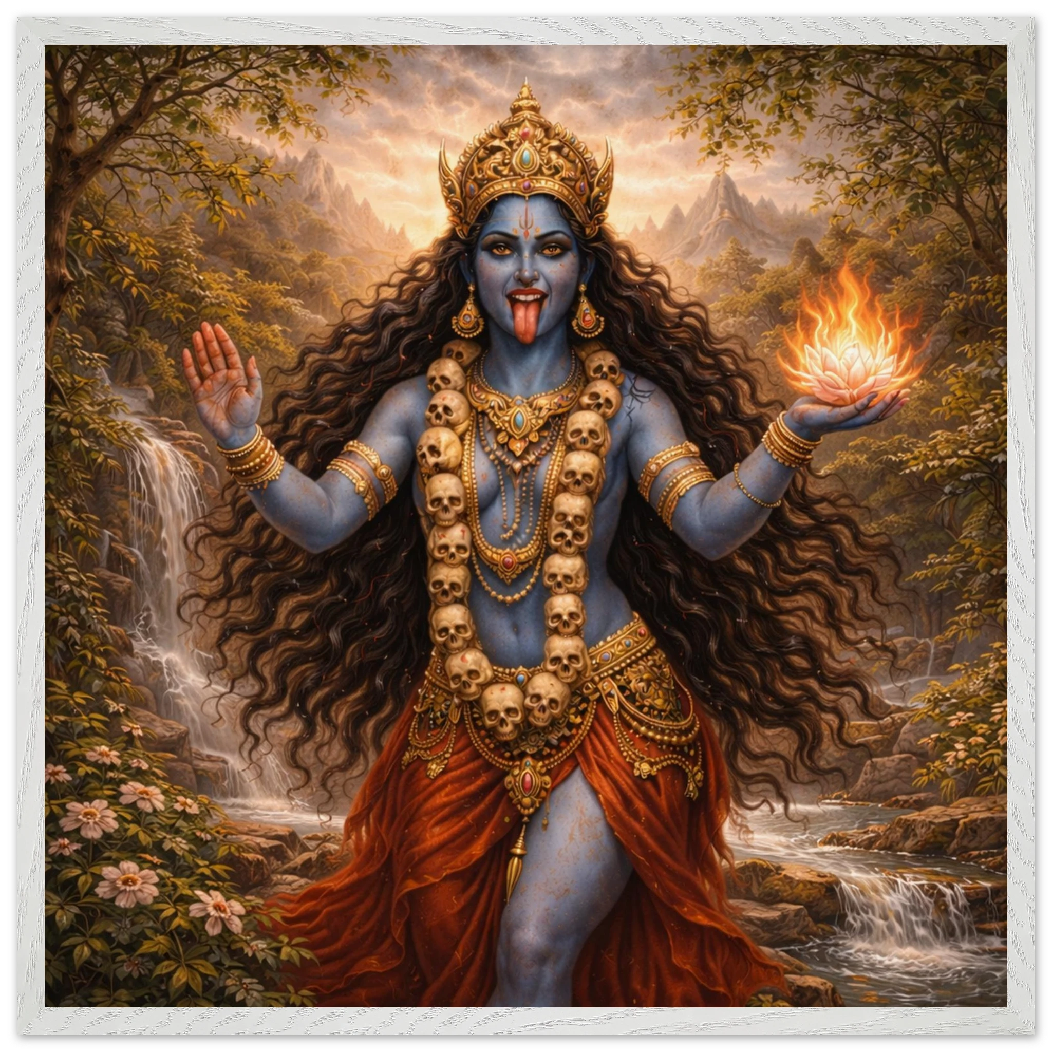 Kali – Mythologie Fine Art Print mit Rahmen | babasan