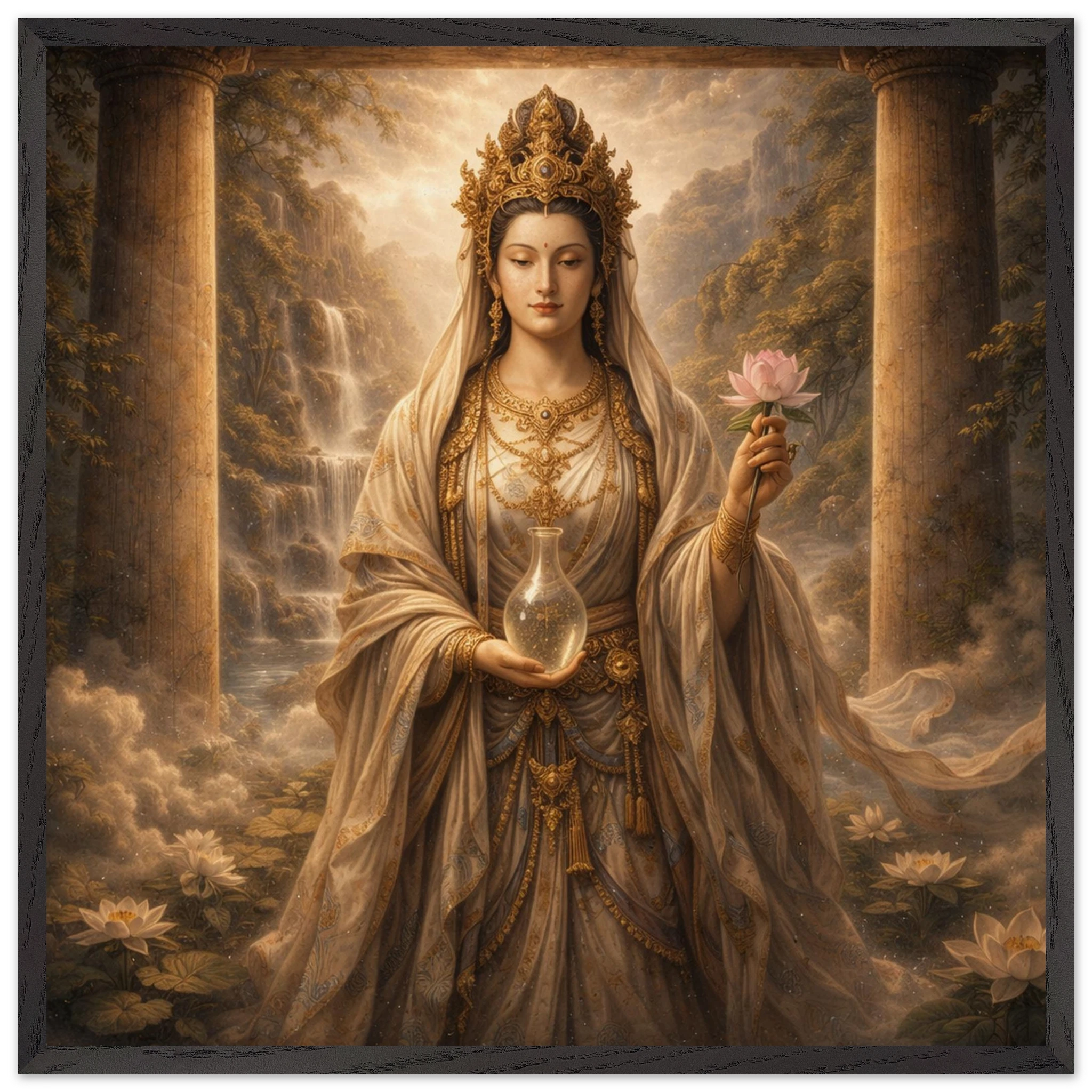 Kannon Bodhisattva– Mythologie Fine Art Print mit Rahmen | babasan