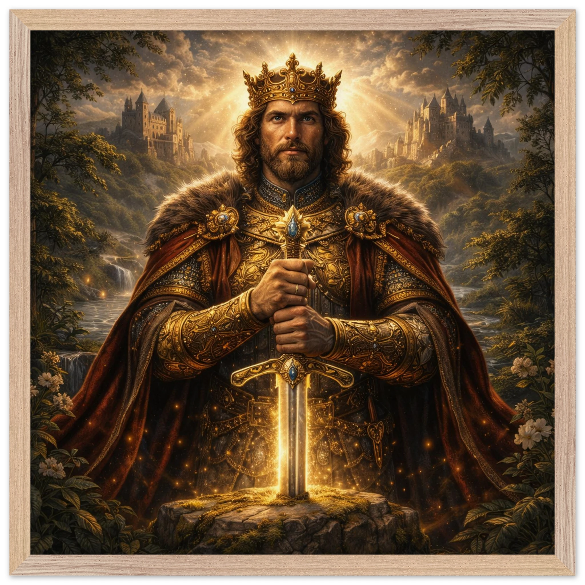 König – Mythologie Fine Art Print mit Rahmen | babasan