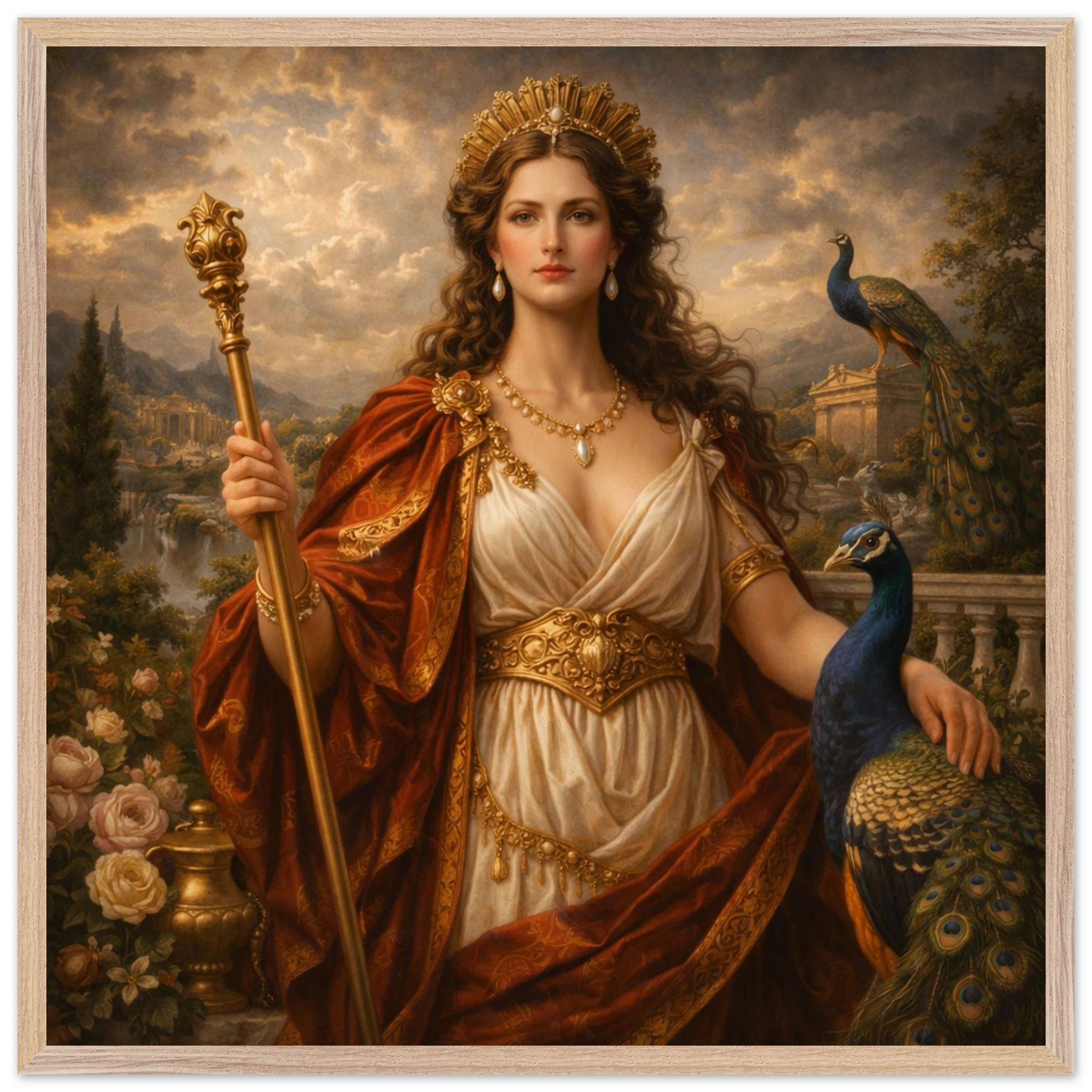 Juno – Mythologie Fine Art Print mit Rahmen | babasan