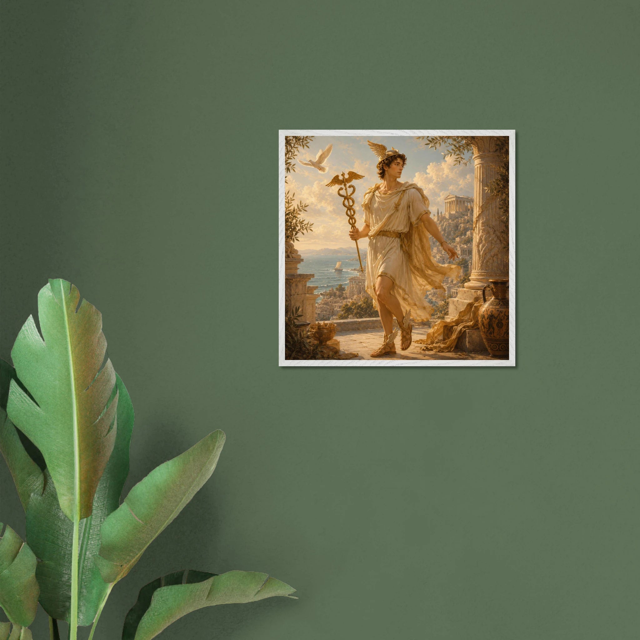 Hermes – Mythologie Fine Art Print mit Rahmen | babasan