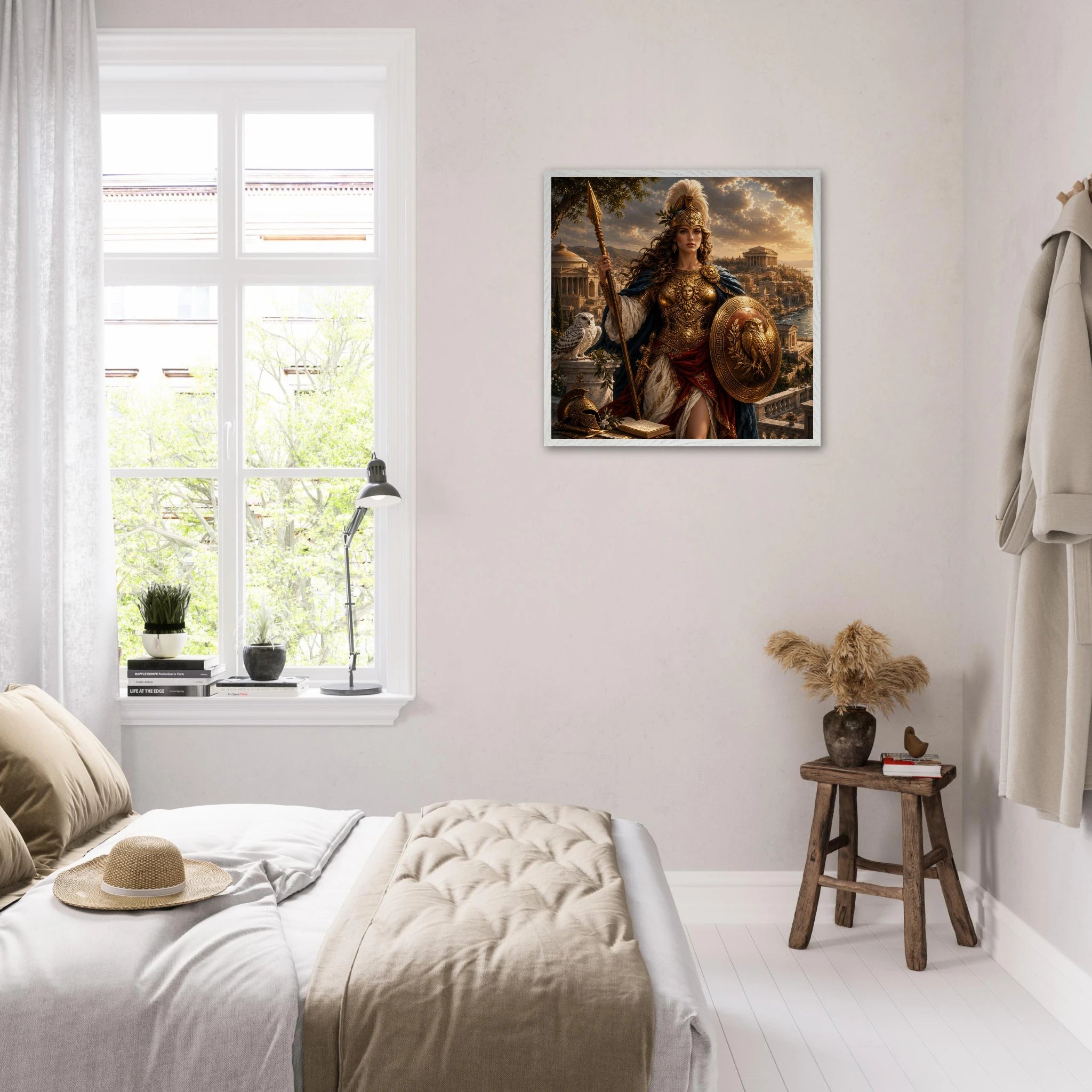 Minerva – Mythologie Fine Art Print mit Rahmen | babasan