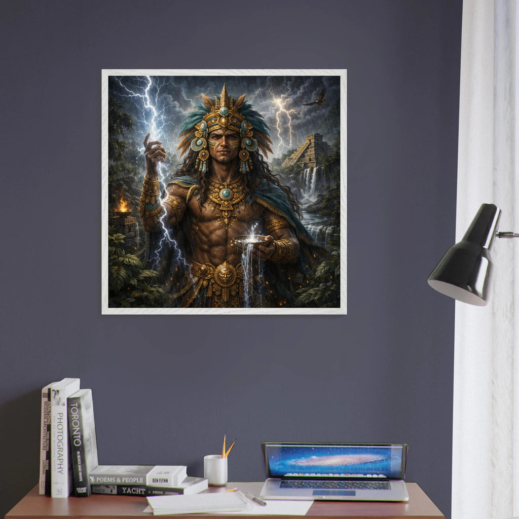Chaac – Mythologie Fine Art Print mit Rahmen | babasan